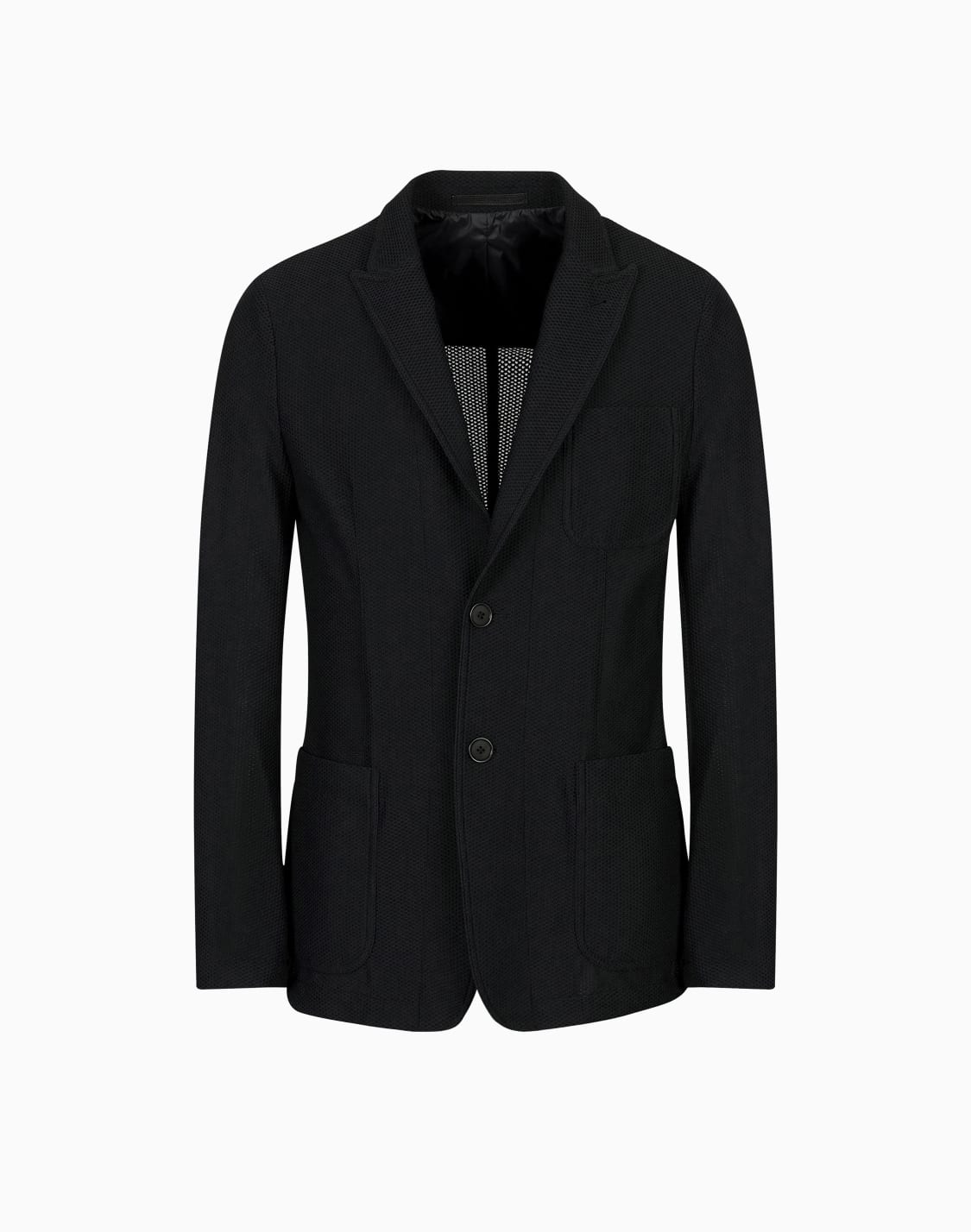 icon-single-breasted-jacket-in-technical-waffle-fabric-black--giorgio-armani
