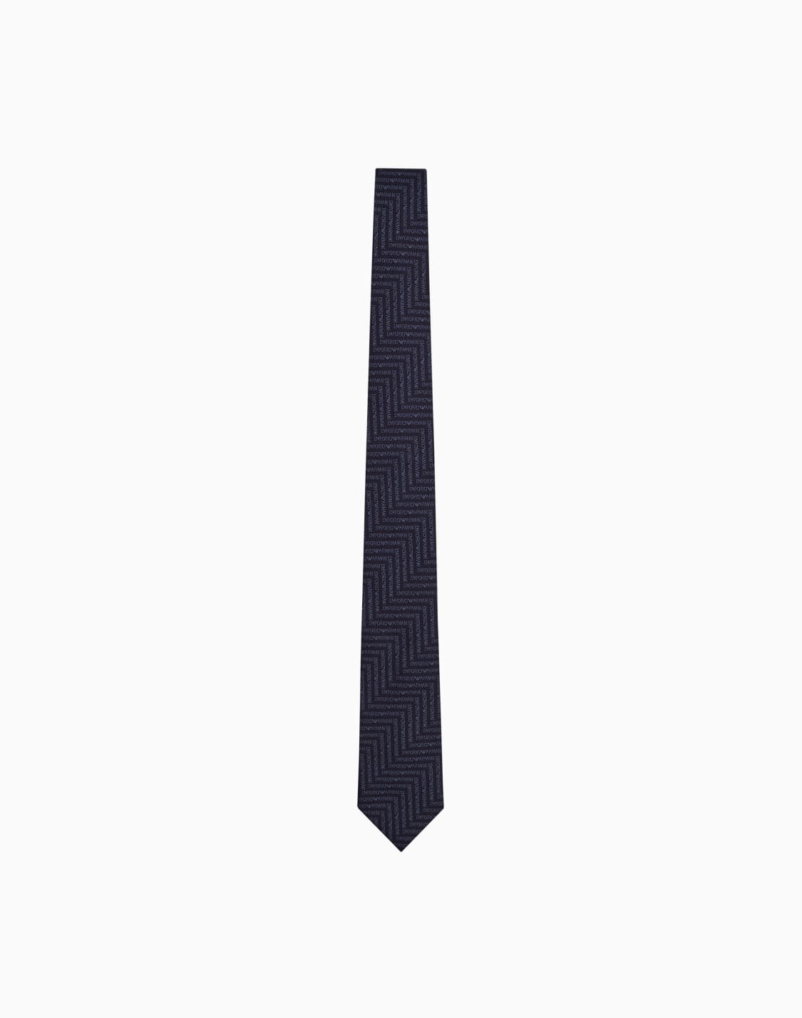 ネクタイ-ピュアシルク製-シェブロンモチフジャカドレタリング-ブル--emporio-armani