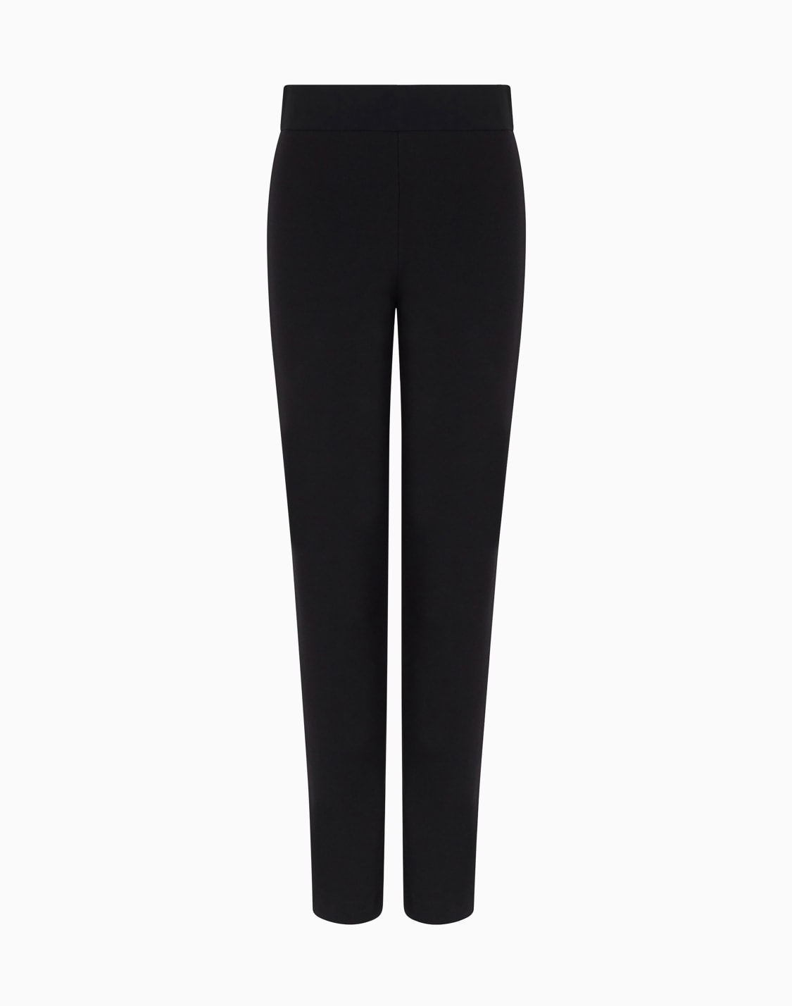パンツ-ミラノニットファブリック製-サテンバンド-スリムフィット-ブラック--emporio-armani