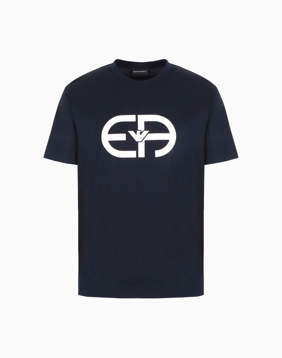 t-shirt-en-jersey-mlange-lyocell-avec-grand-logo-ea-bleu-marine--emporio-armani