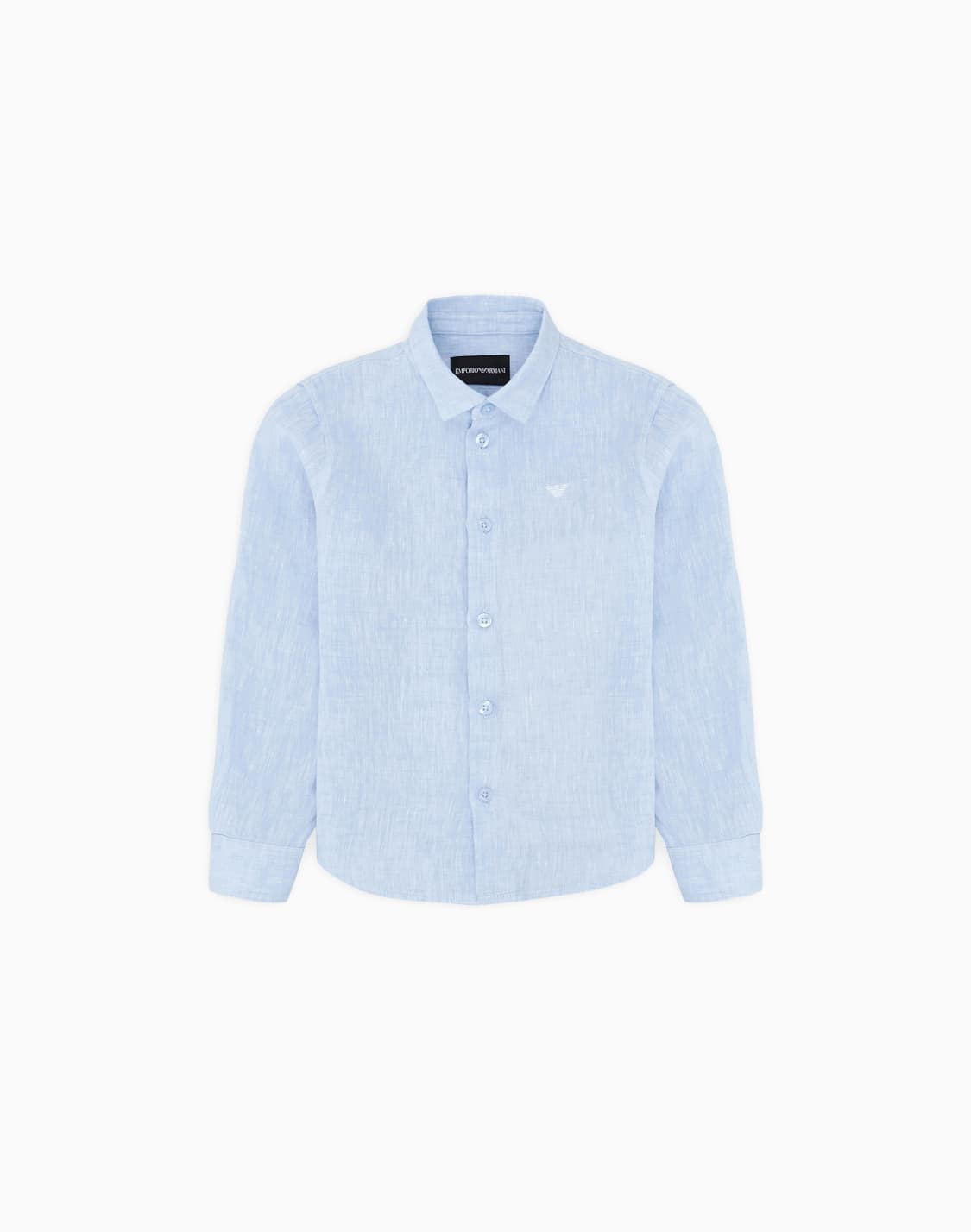 camicia-in-lino-con-ricamo-aquila-azzurro--emporio-armani