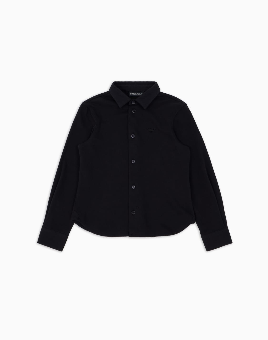 camicia-in-piquet-con-ricamo-aquila-blu-navy--emporio-armani
