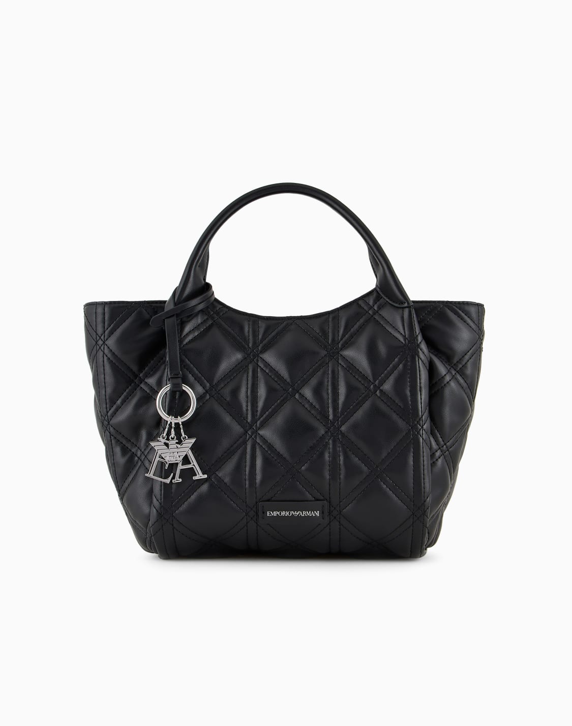 ショッパ-キルトナッパレザエフェクトファブリック製-ブラック--emporio-armani