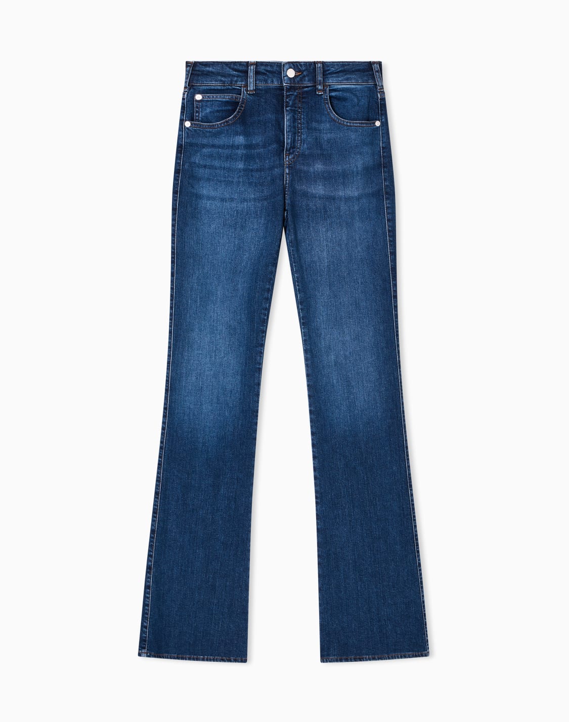 j47-mid-high-rise-jeans-with-a-flared-leg-in-a-worn-look-stretch-denim-blue--emporio-armani