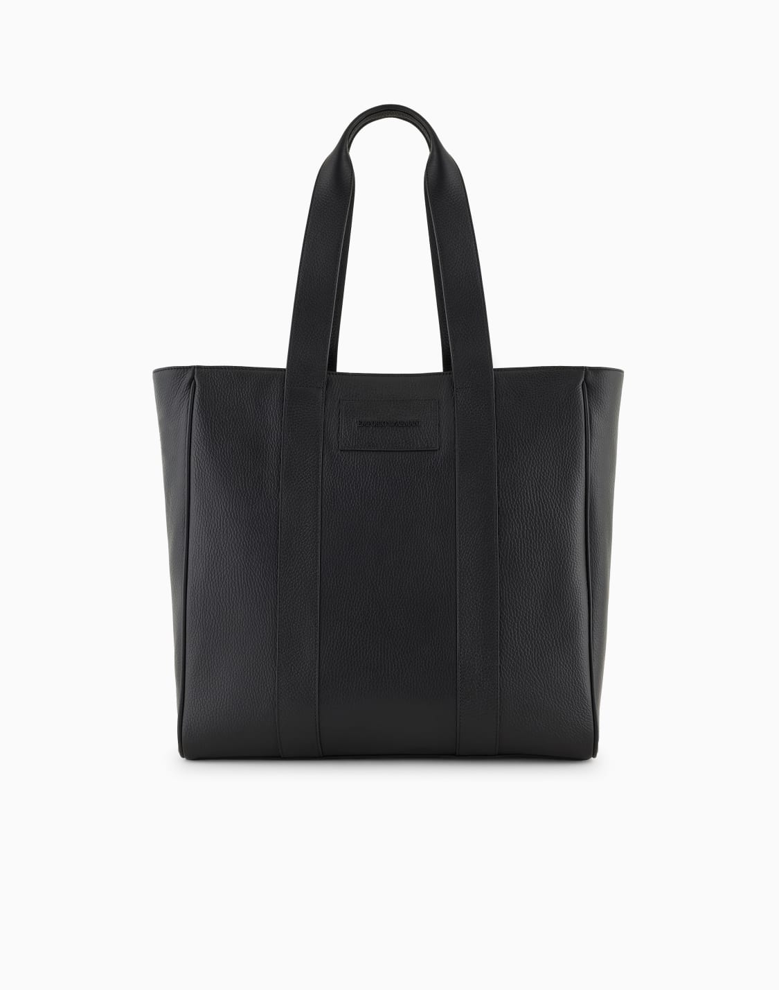 tumbled-leather-shopper-bag-black--emporio-armani