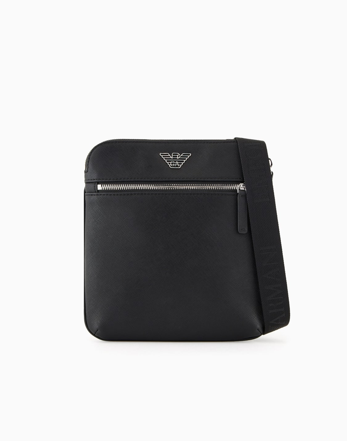 tracolla-piatta-in-pelle-rigenerata-saffiano-placchetta-aquila-asv-nero--emporio-armani