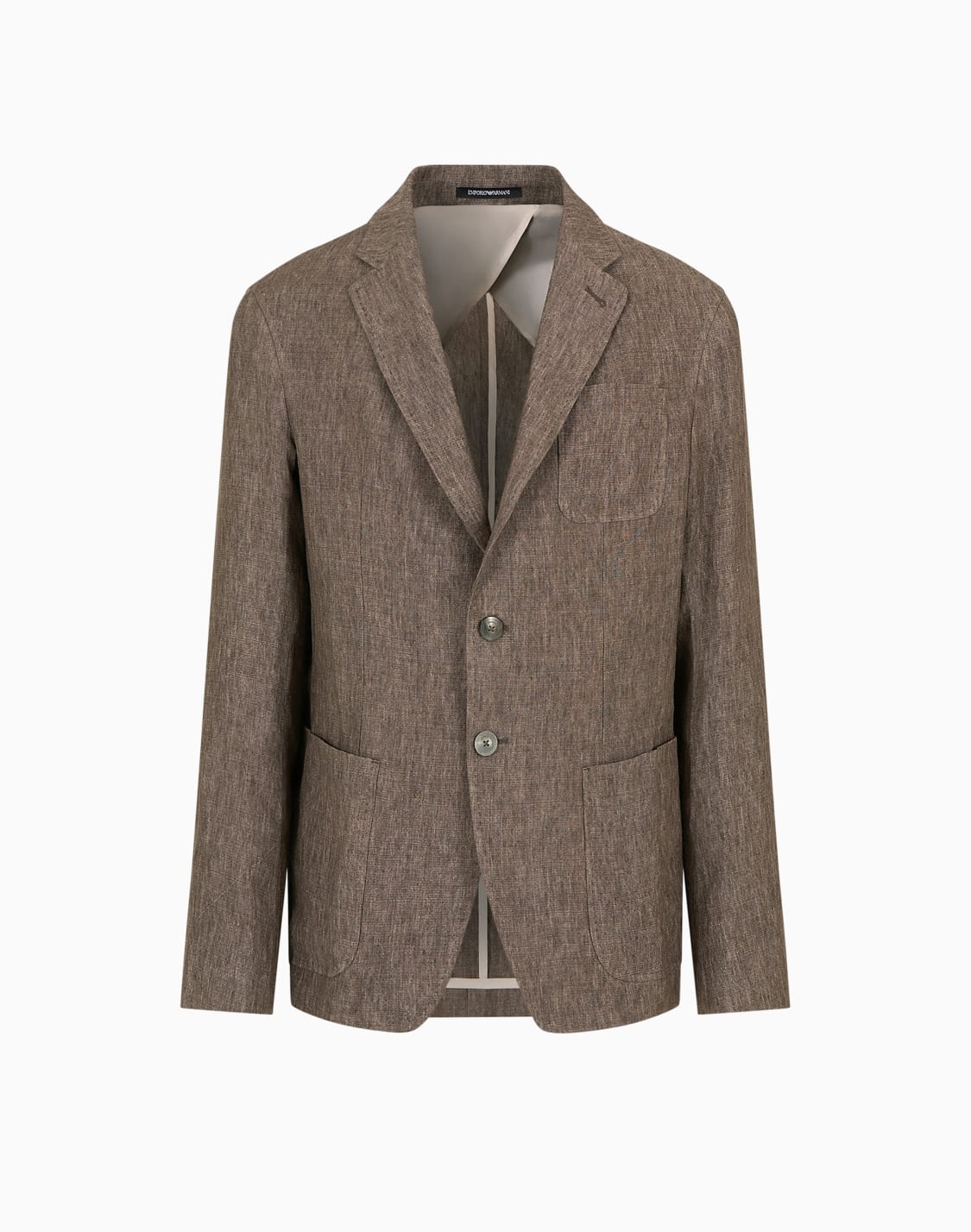 single-breasted-jacket-in-faded-linen-with-a-crpe-texture-brown--emporio-armani