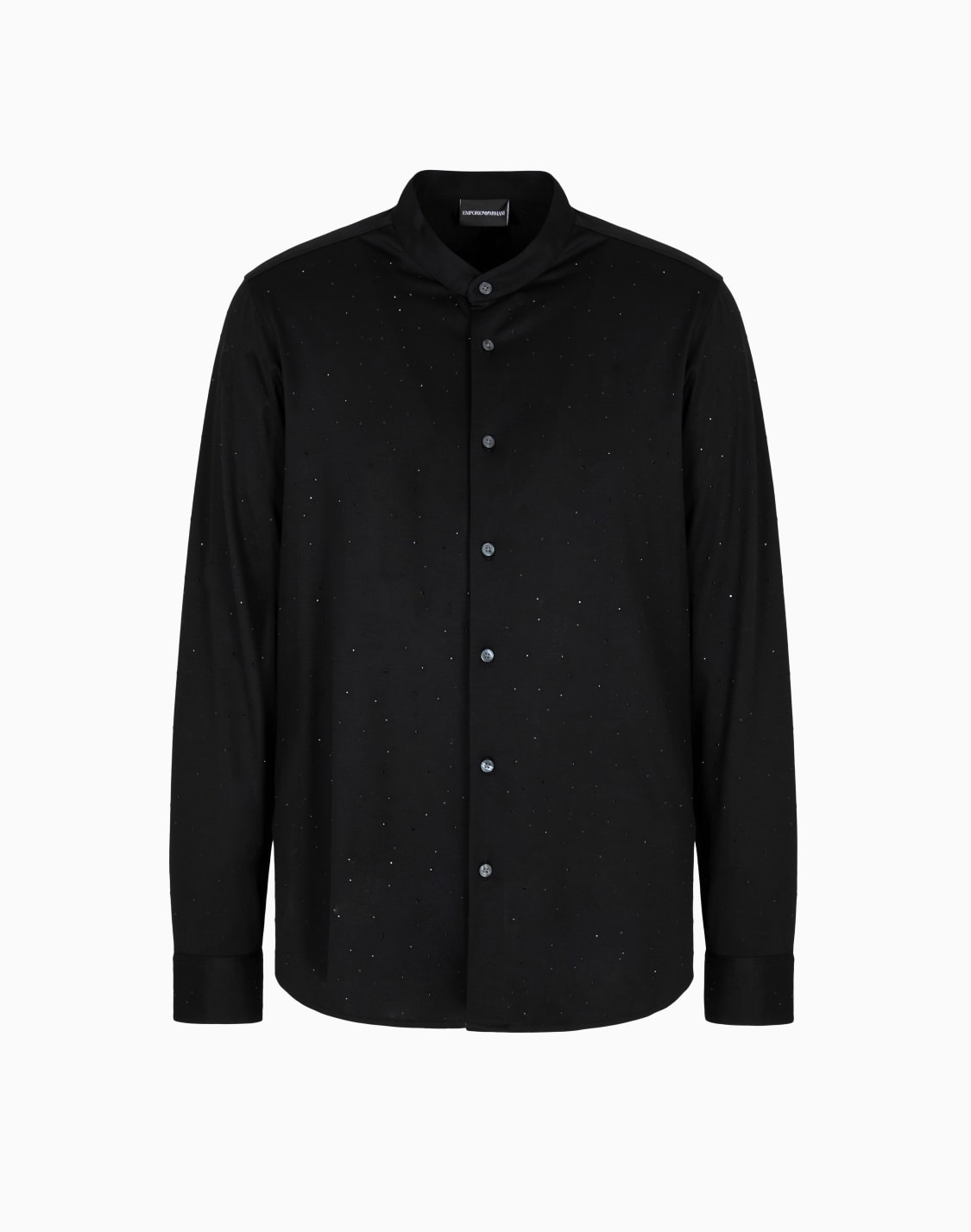 asv-clubwear-guru-collar-shirt-in-a-lyocell-blend-jersey-with-all-over-rhinestones-black--emporio-armani