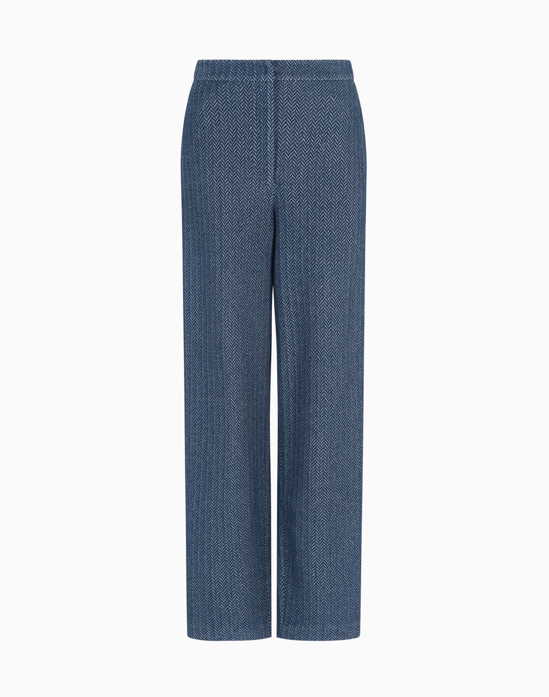 パンツ-ジャジ-シェブロンモチフ-ブル--emporio-armani