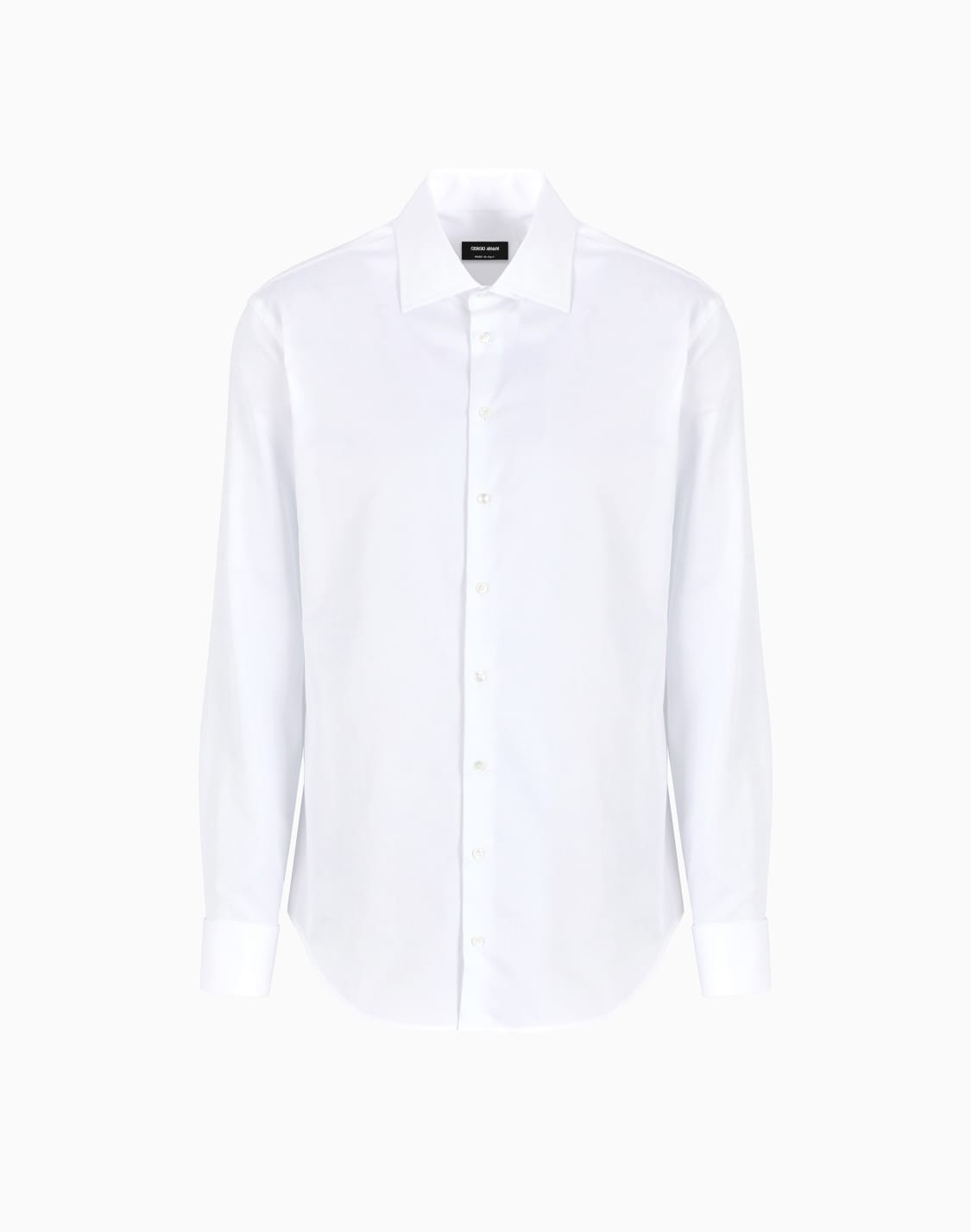 마이크로-우븐-코튼-소재의-레귤러핏-셔츠-화이트--giorgio-armani