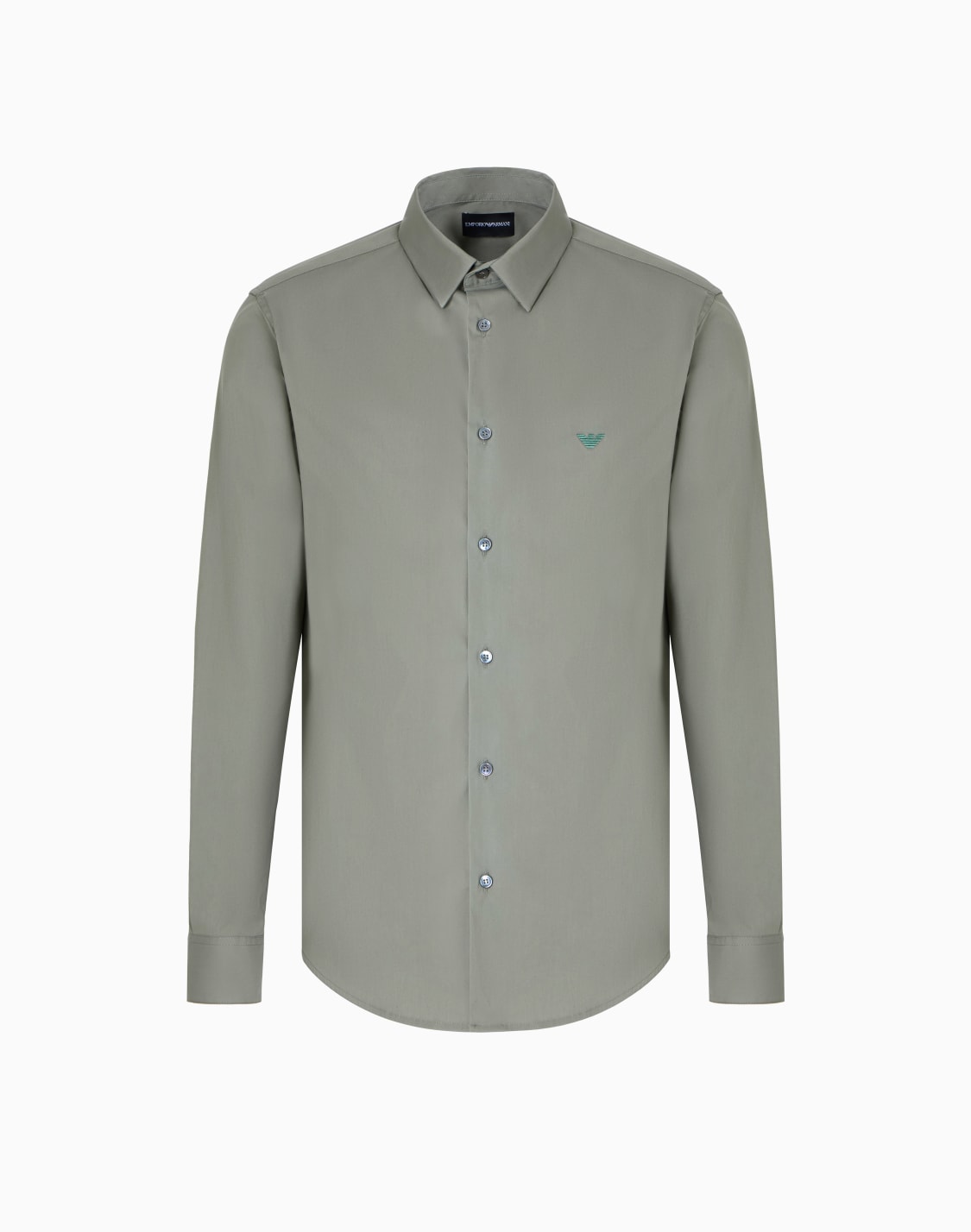 camisa-de-mezcla-de-nailon-elstico-verde--emporio-armani