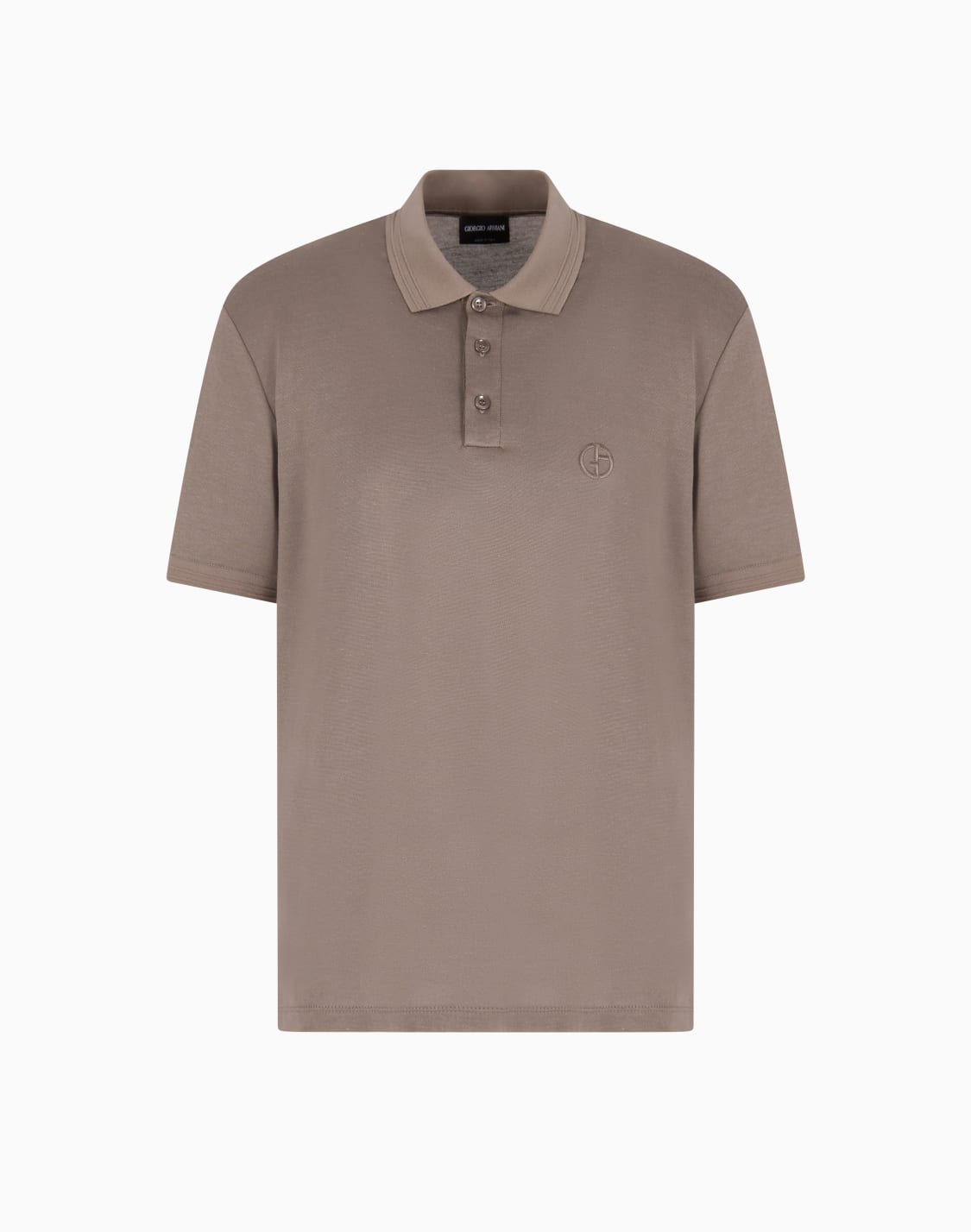 short-sleeved-polo-shirt-in-silk-linen-and-cotton-brown--giorgio-armani