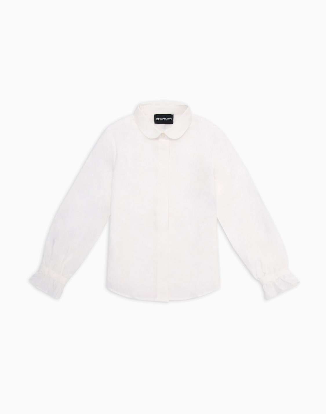 camicia-collo-claudine-in-popeline-bianco--emporio-armani