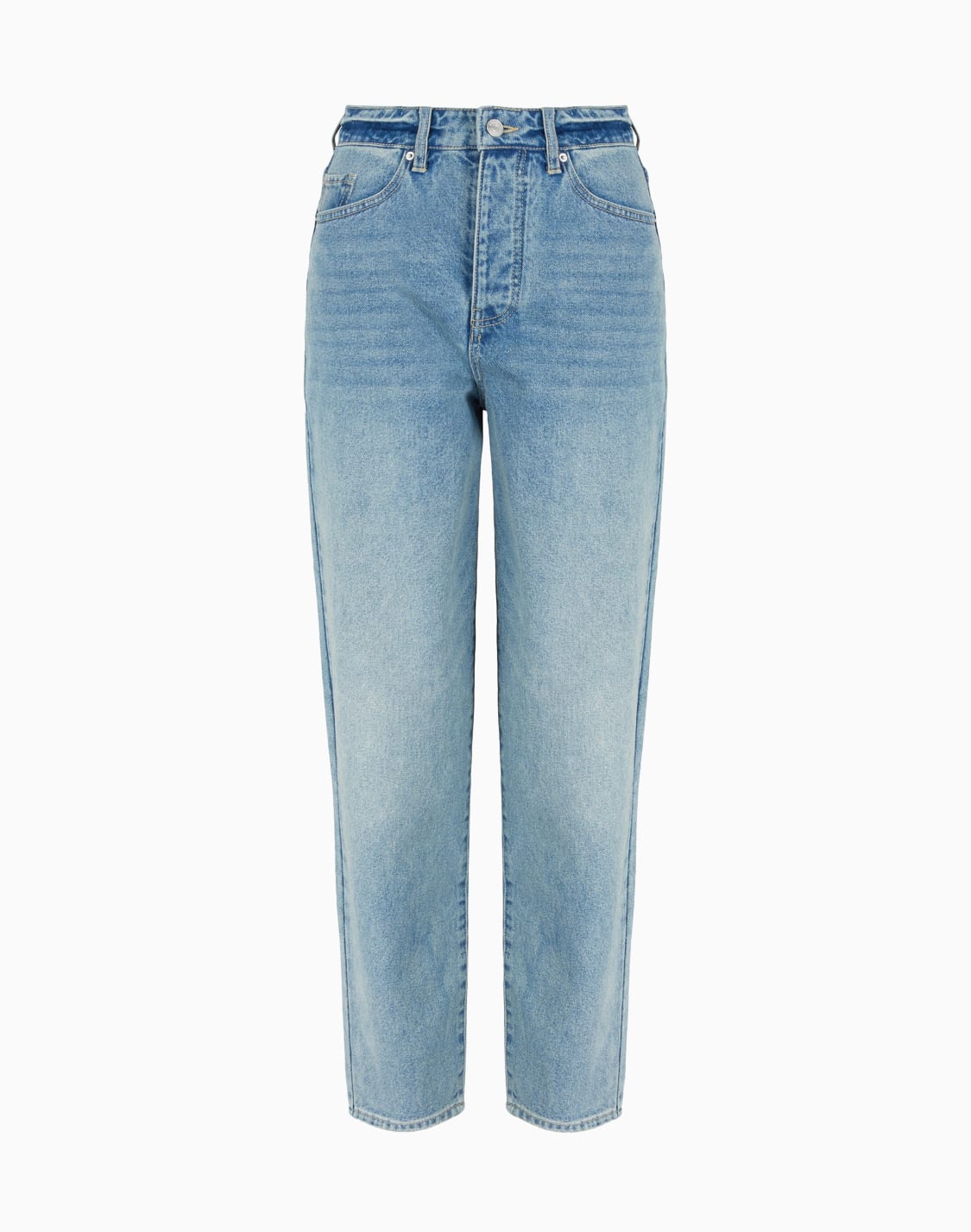 jean-coupe-carotte-j51-en-denim-rigide-avec-monogramme-brod-bleu--armani-exchange