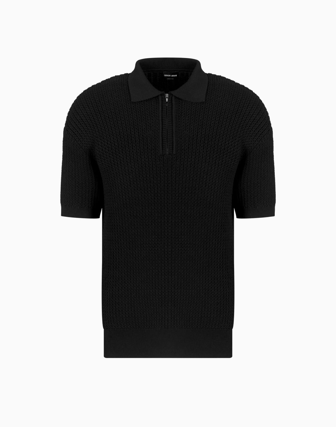 short-sleeved-polo-shirt-in-a-ribbed-viscose-blend-black--giorgio-armani