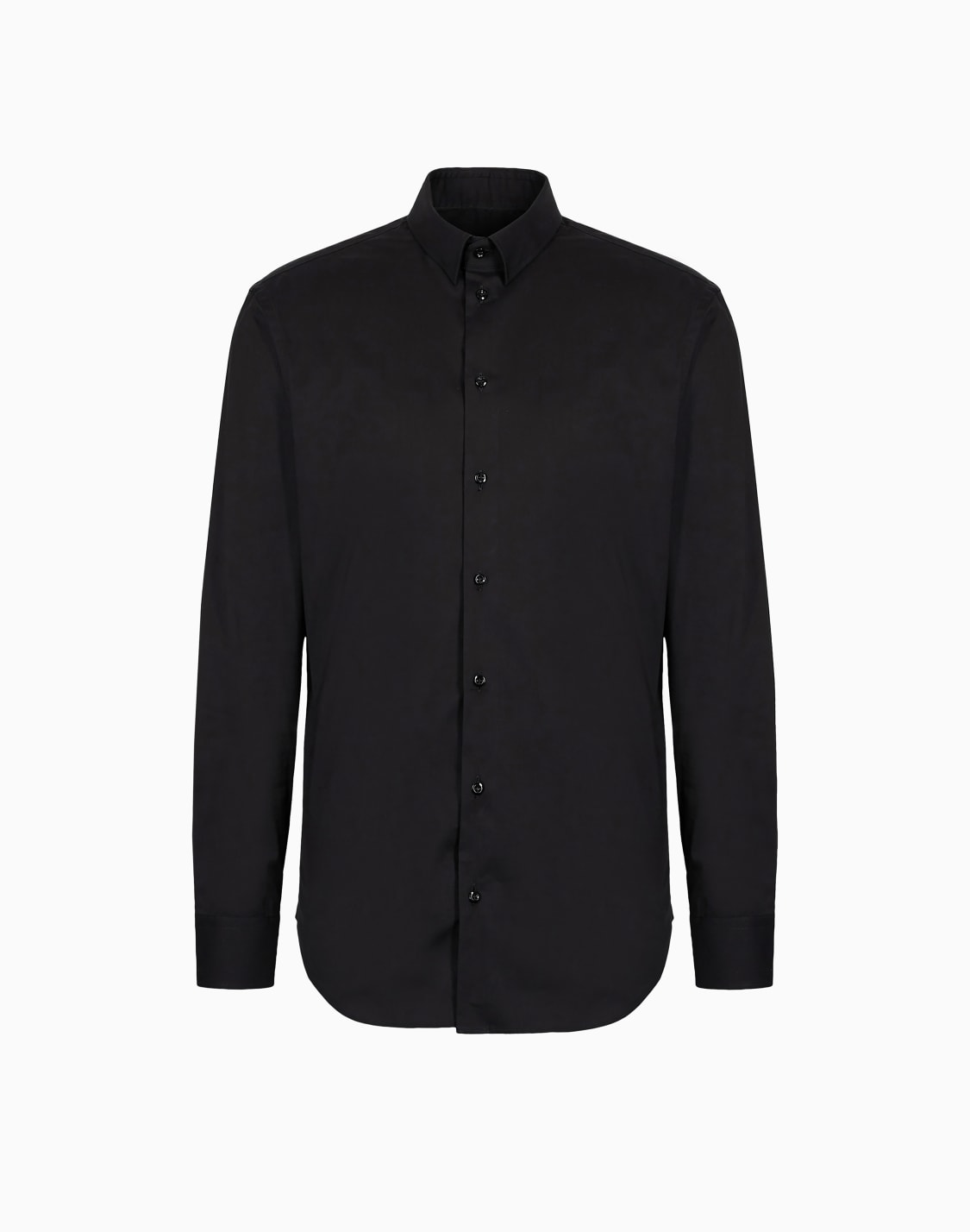stretch-cotton-poplin-shirt-black--emporio-armani