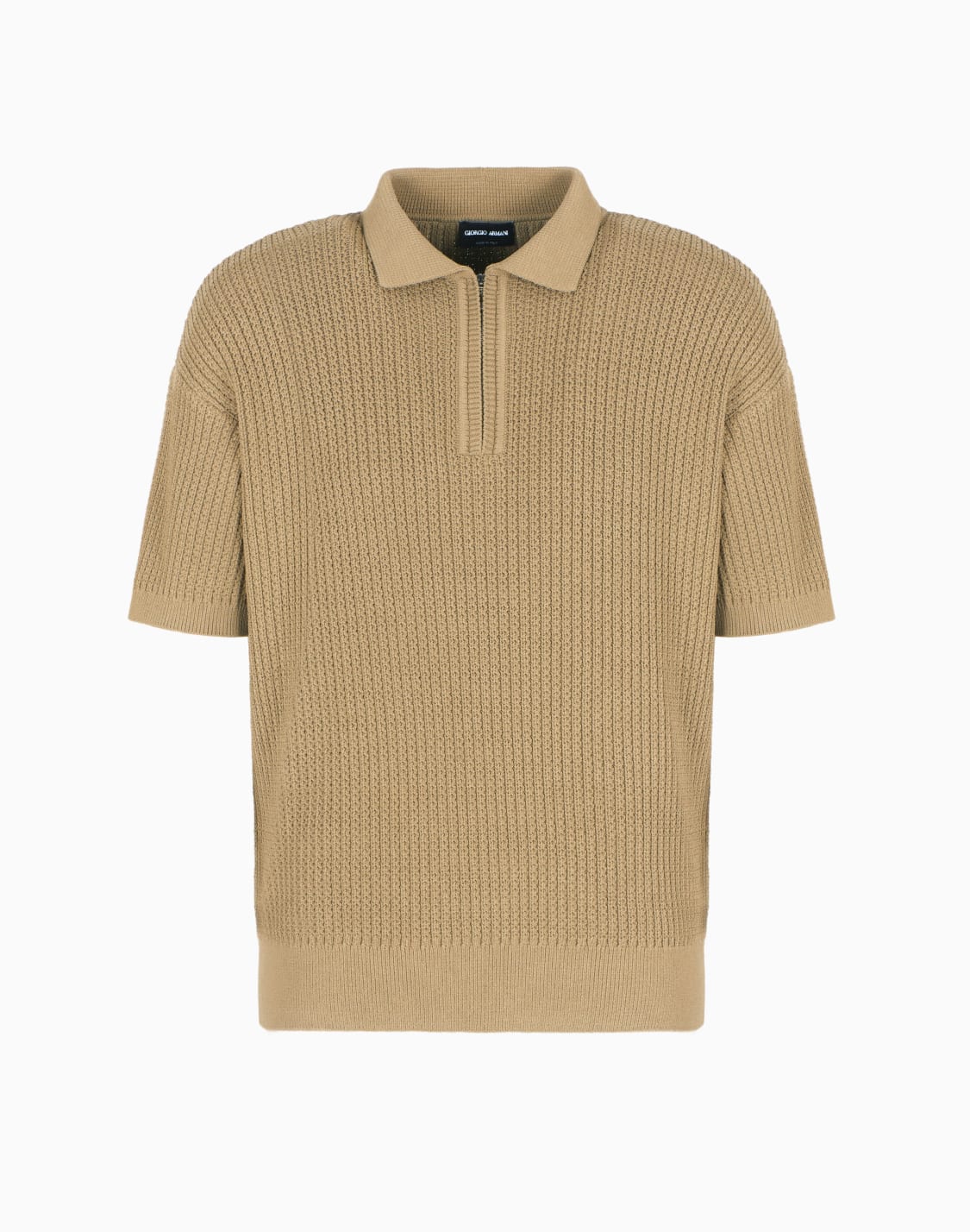 short-sleeved-polo-shirt-in-a-ribbed-viscose-blend-beige--giorgio-armani