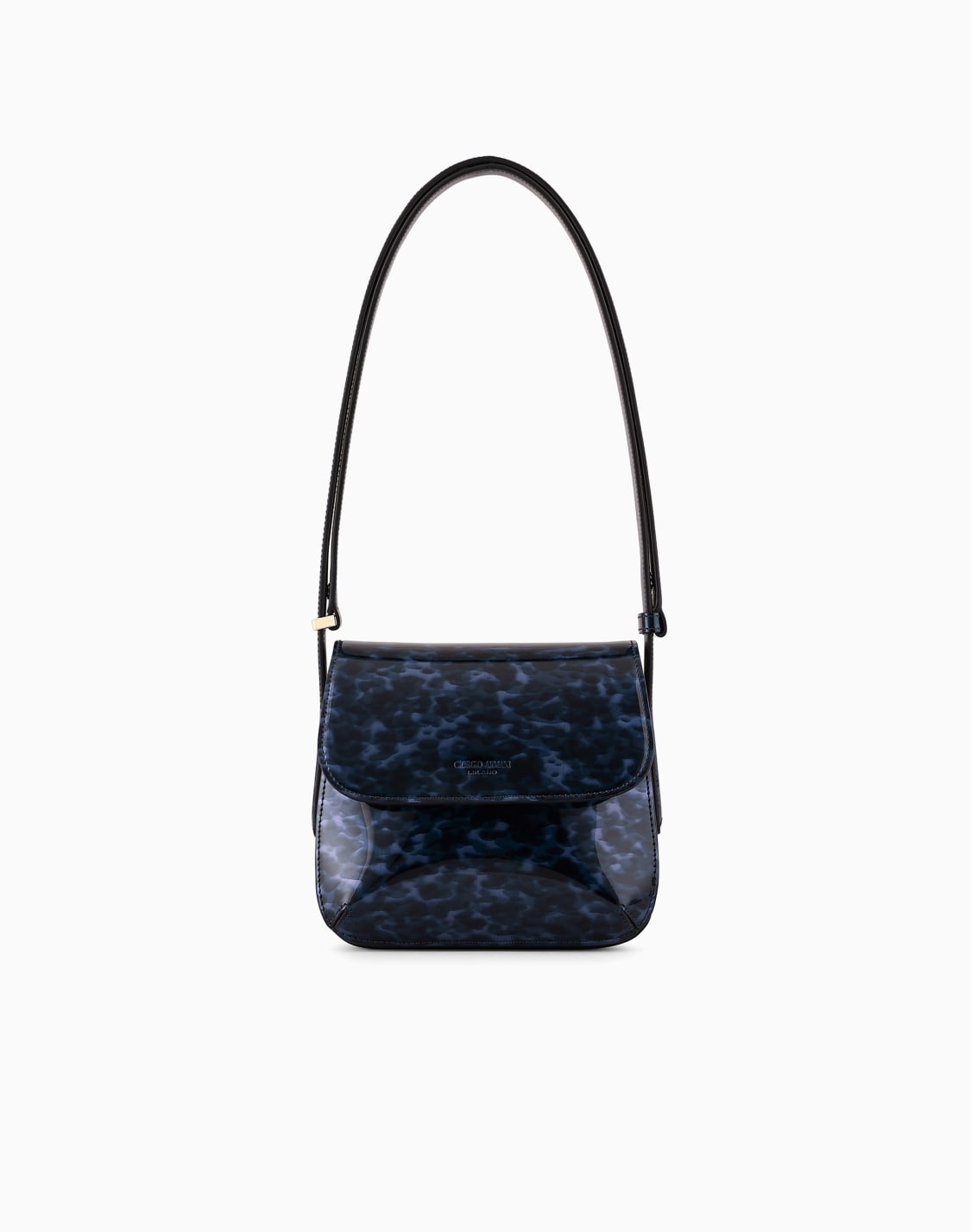 ジョルジオ-アルマニ-ラ-プリマ-バッグ-べっ甲柄パテントレザ-ブル--giorgio-armani