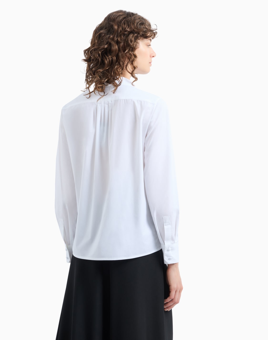 chemise-croise-avec-revers-en-popeline-blanc--emporio-armani