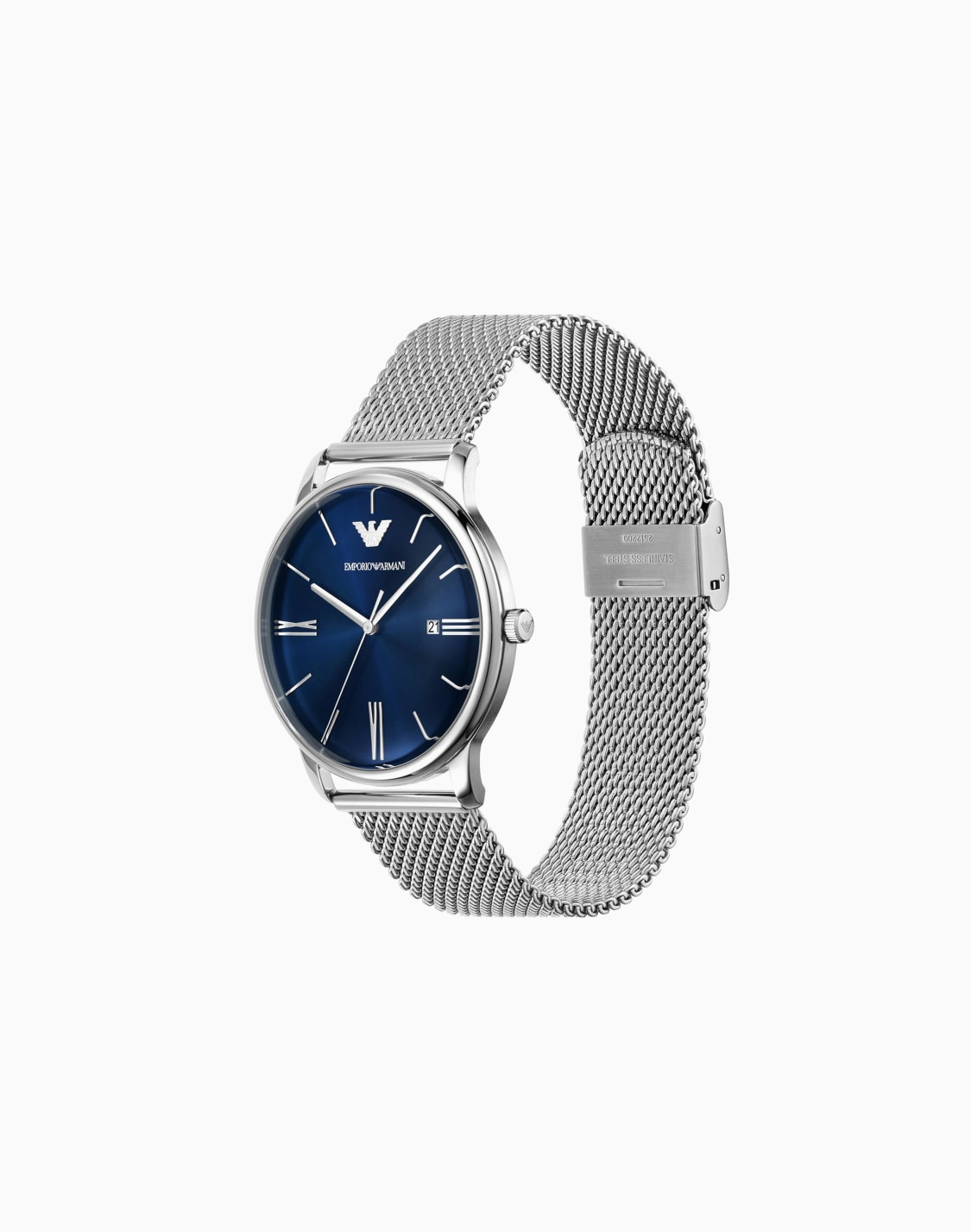 -three-hand-date-stainless-steel-mesh-watch-multicoloured--emporio-armani
