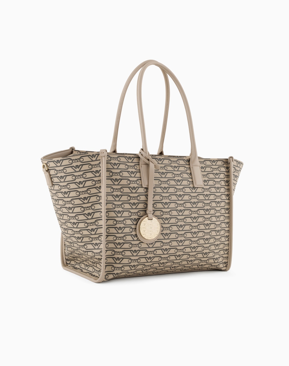 shopper-media-stampa-monogram-all-over-beige--emporio-armani