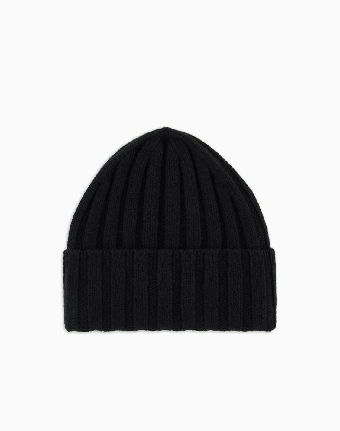 gorro-de-cachemira-pura-acanalada-negro--emporio-armani
