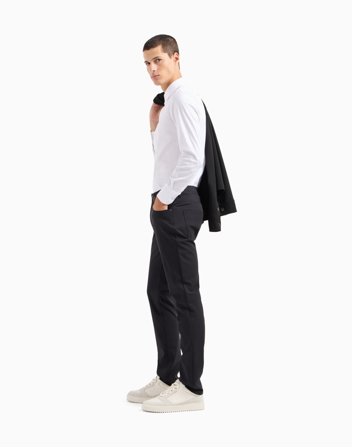 chemise-en-popeline-de-coton-stretch-blanc--emporio-armani