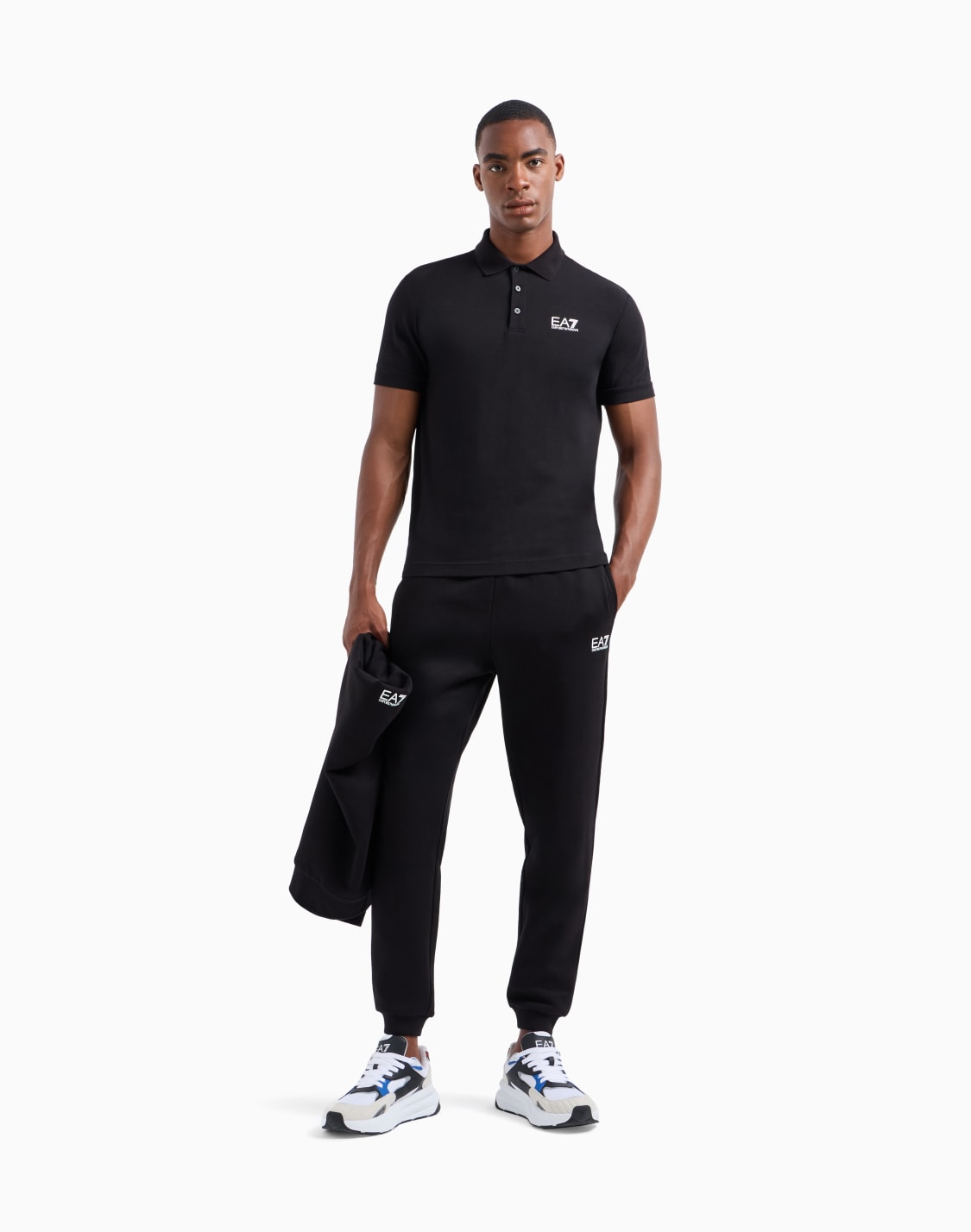 polo-core-identity-de-algodn-elstico-negro--ea7