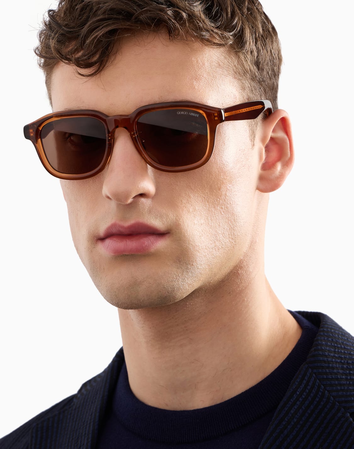 lunettes-de-soleil-carres-pour-homme-marron--giorgio-armani