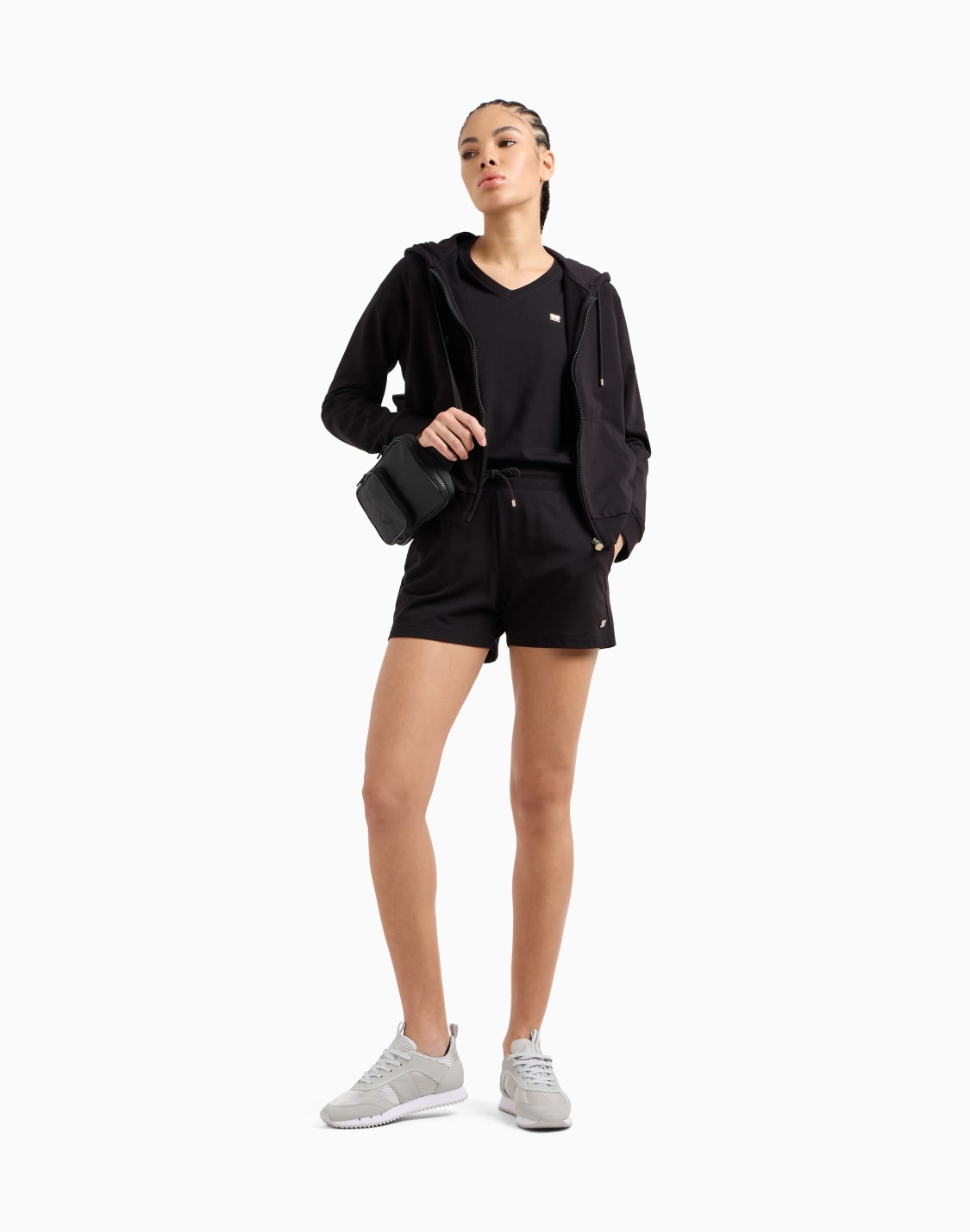 core-lady-stretch-cotton-jersey-fleece-shorts-black--ea7