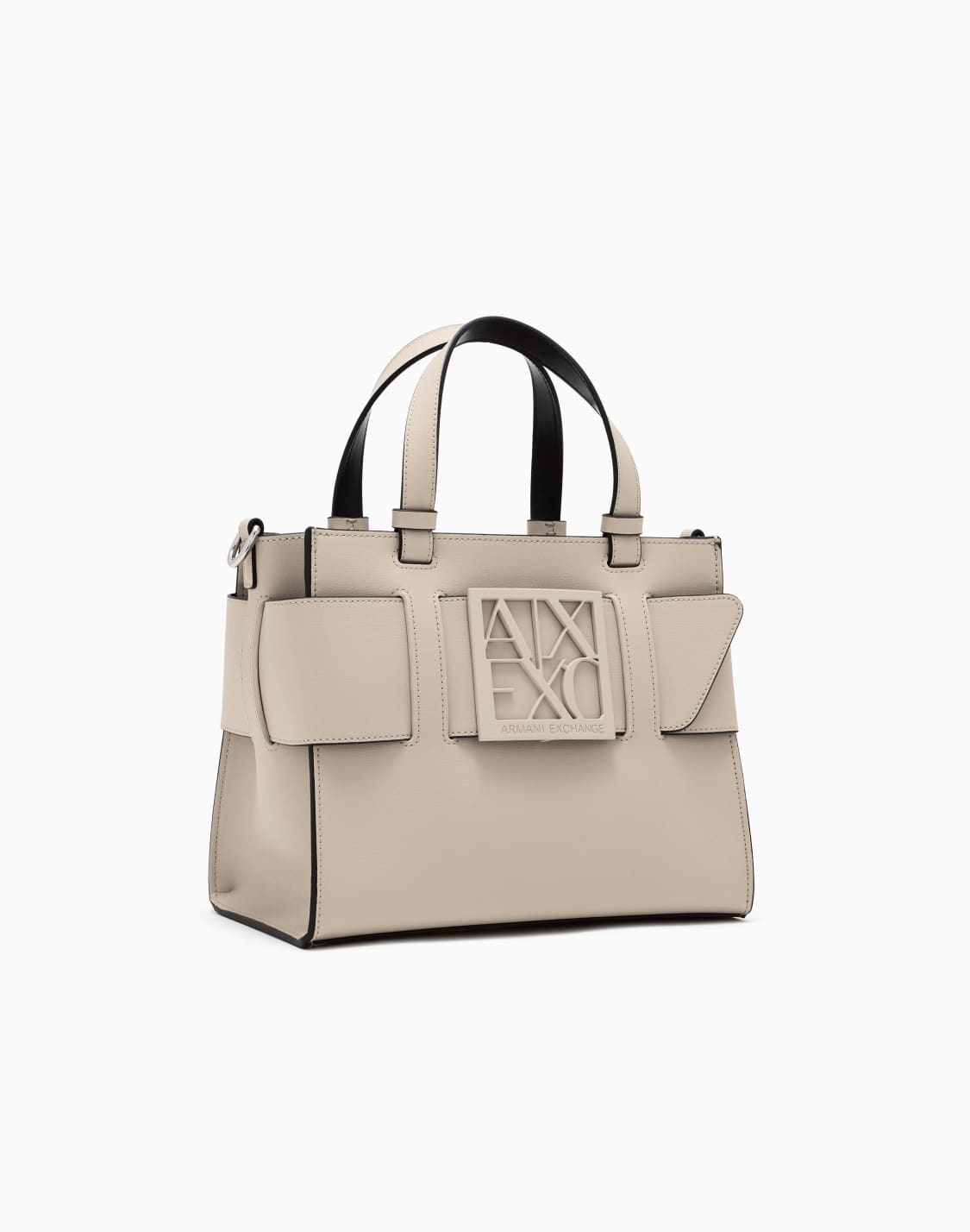 더블-핸들과-숄더-스트랩을-갖춘-미디엄-토트백-베이지--armani-exchange