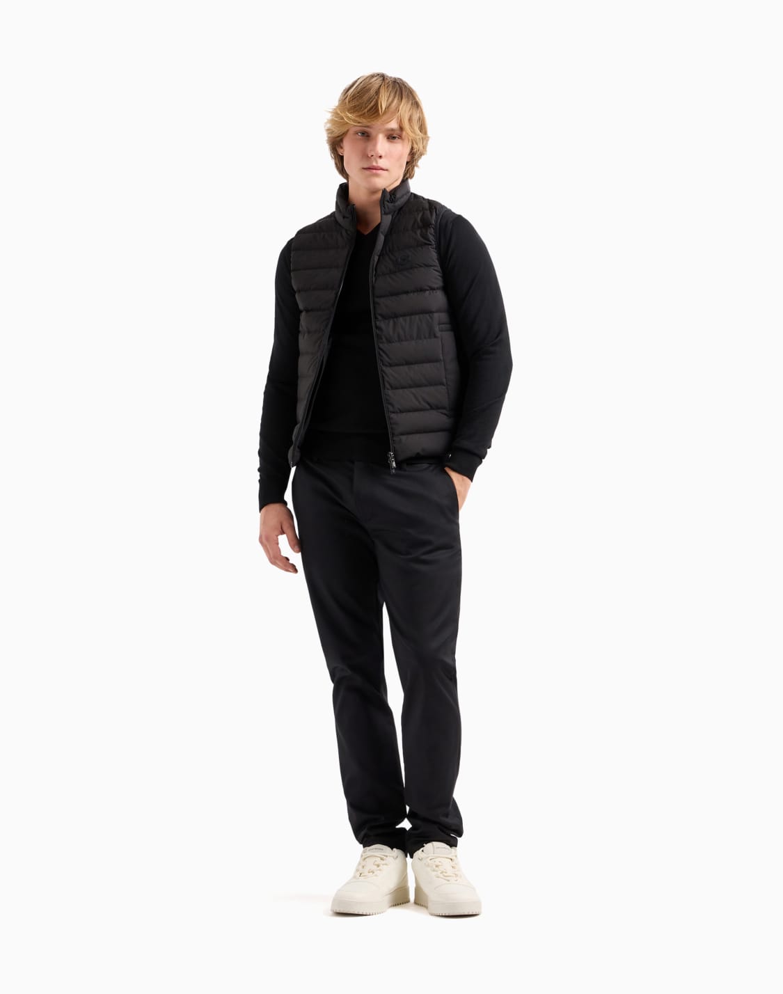 sleeveless-full-zip-down-jacket-in-quilted-nylon-with-eagle-logo-patch-black--emporio-armani