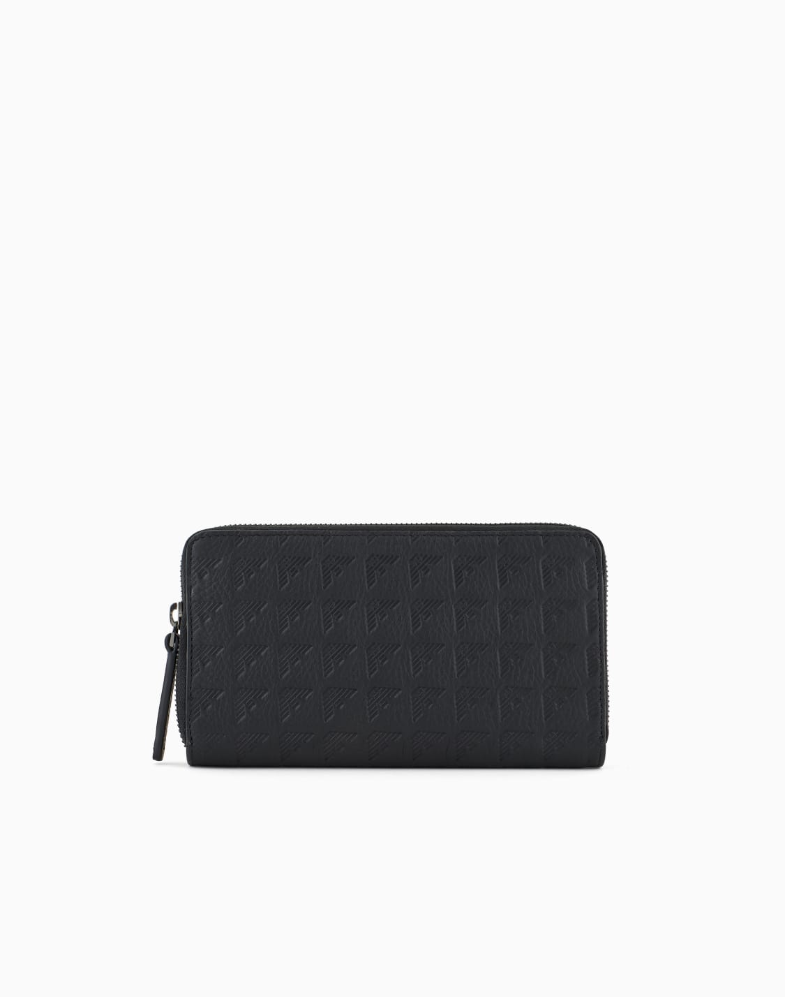 ラウンドファスナウォレット-レザ-オルオバエンボスイグル-ブラック--emporio-armani