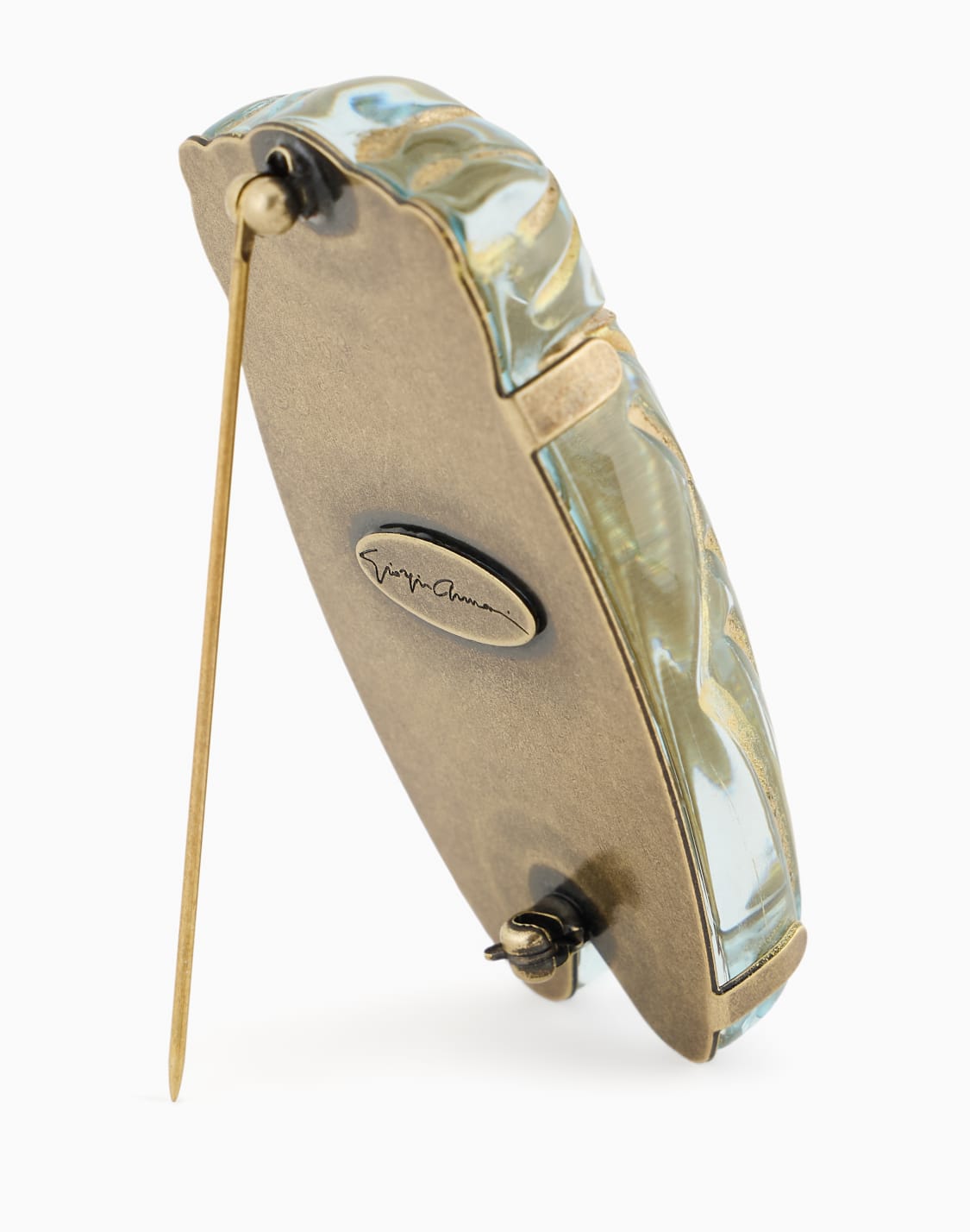 spilla-in-ottone-smaltato-grigio--giorgio-armani