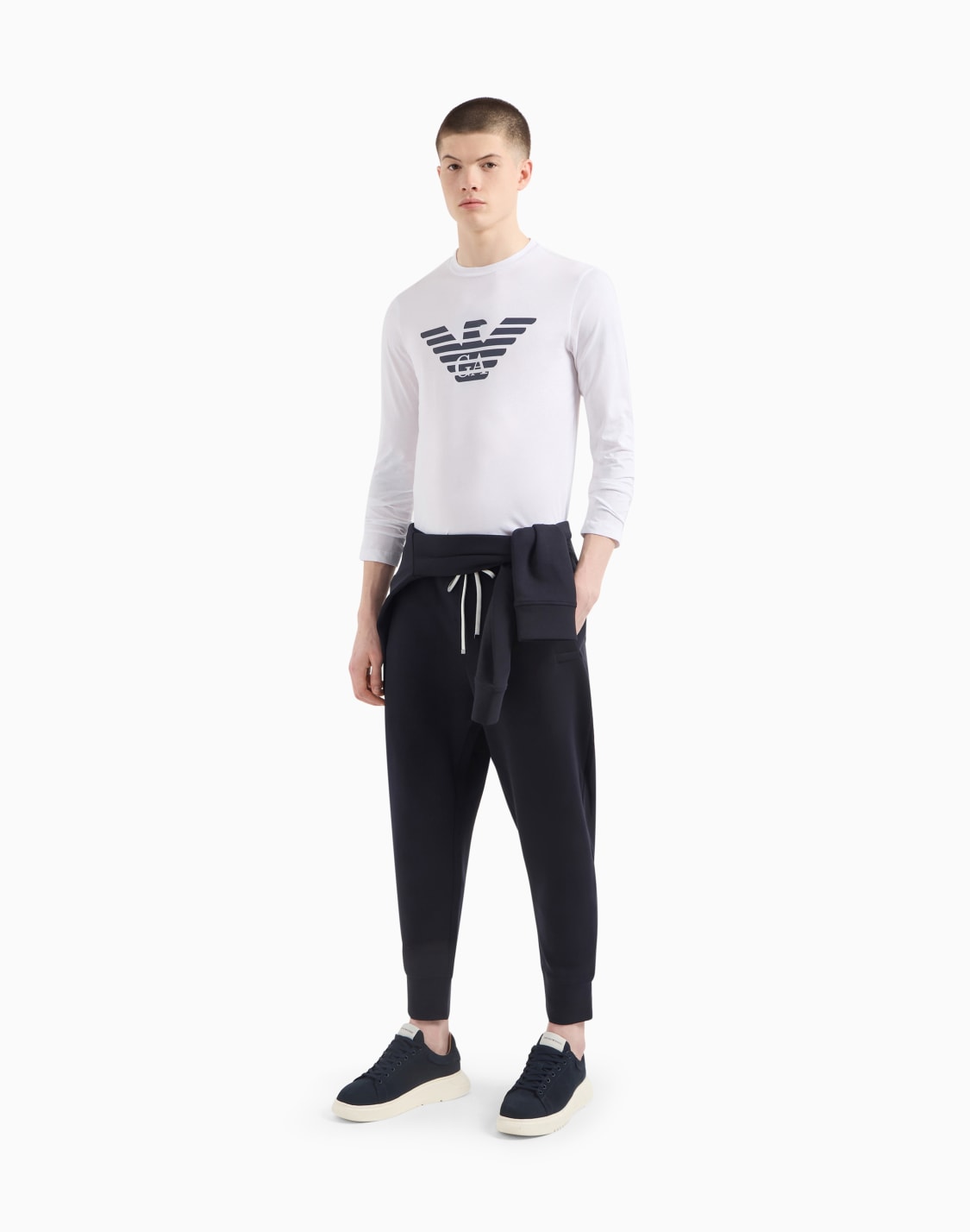 トップス-ピマジャジ-プリントロゴ-ホワイト--emporio-armani