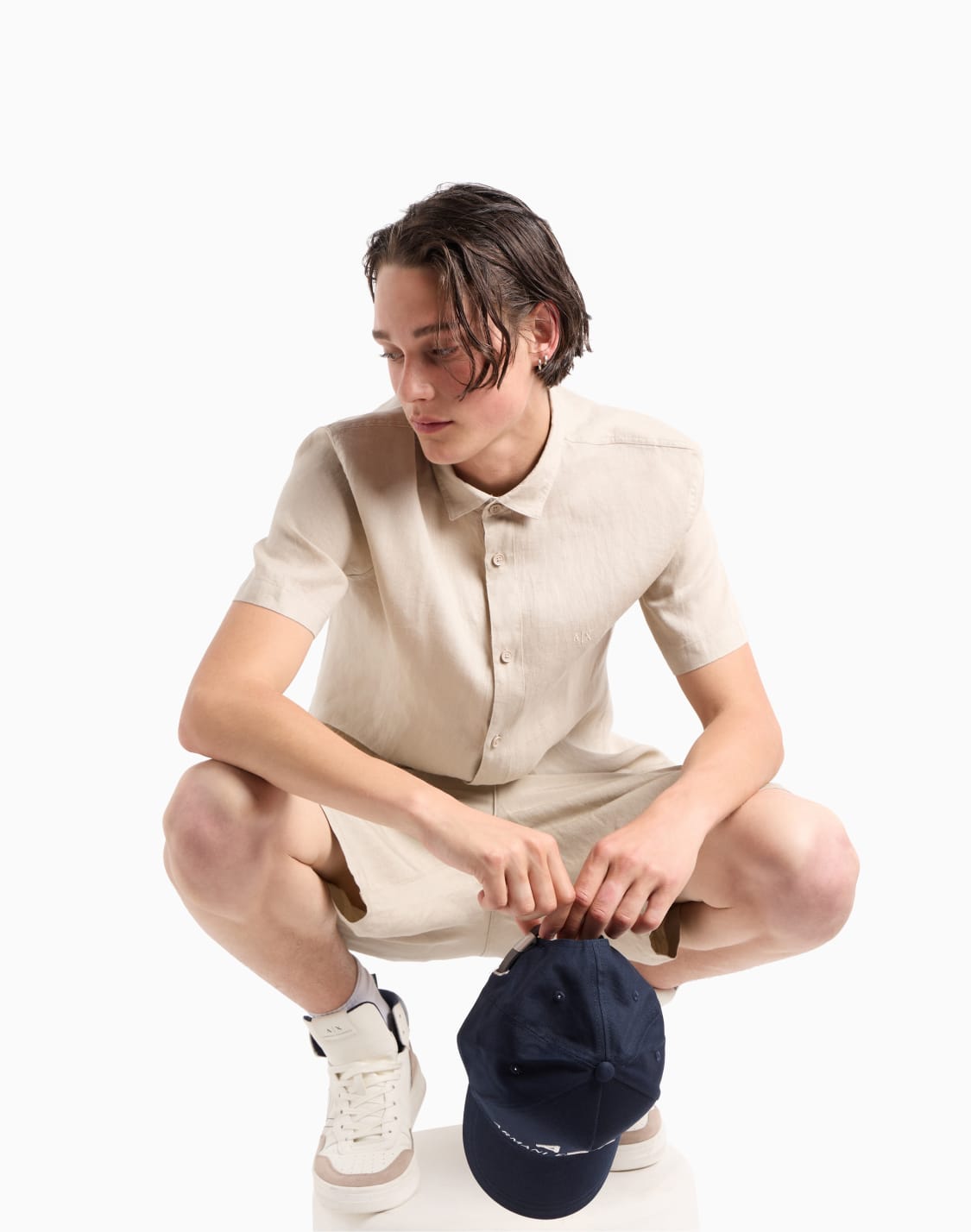 regular-fit-cotton-shirt-베이지--armani-exchange