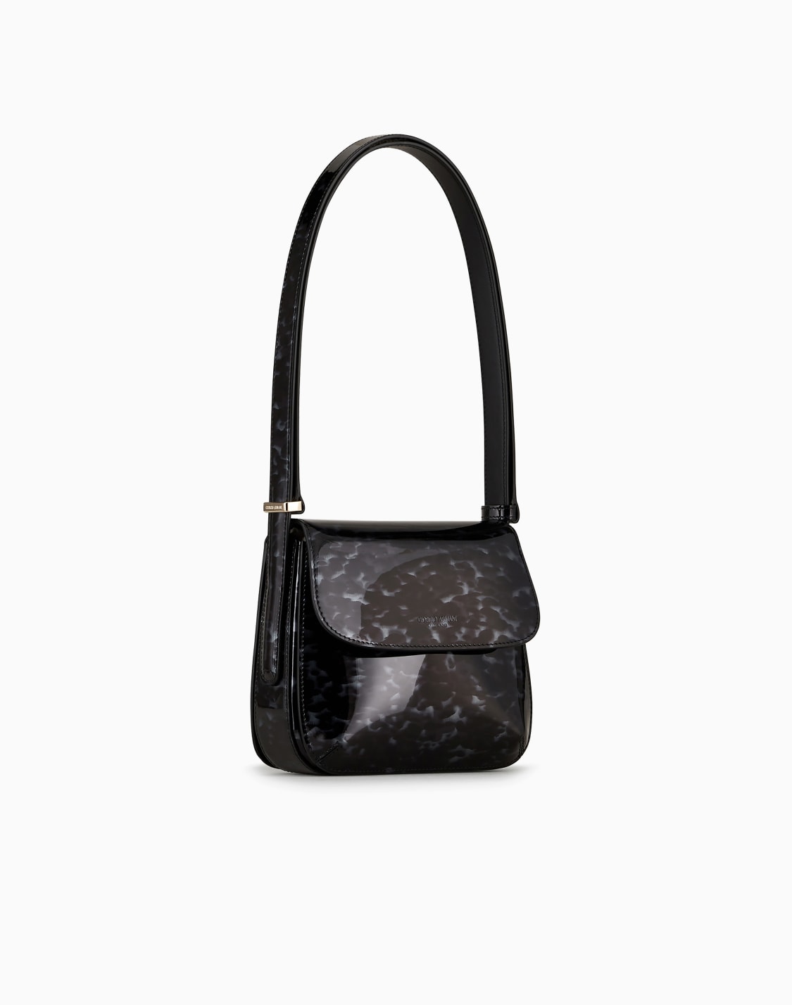 ジョルジオ-アルマニ-ラ-プリマ-バッグ-べっ甲柄パテントレザ-ブラック--giorgio-armani