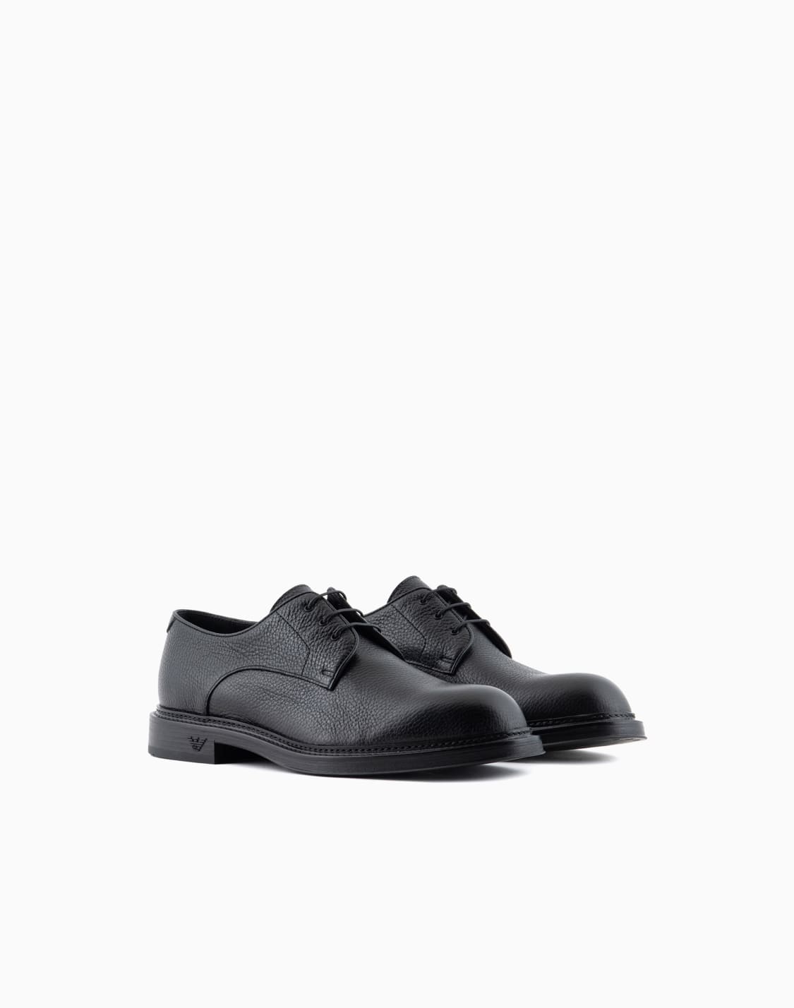 pebbled-leather-derby-shoes-black--emporio-armani