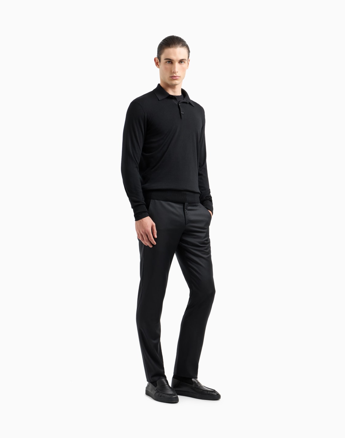long-sleeved-polo-shirt-in-virgin-wool-black--giorgio-armani