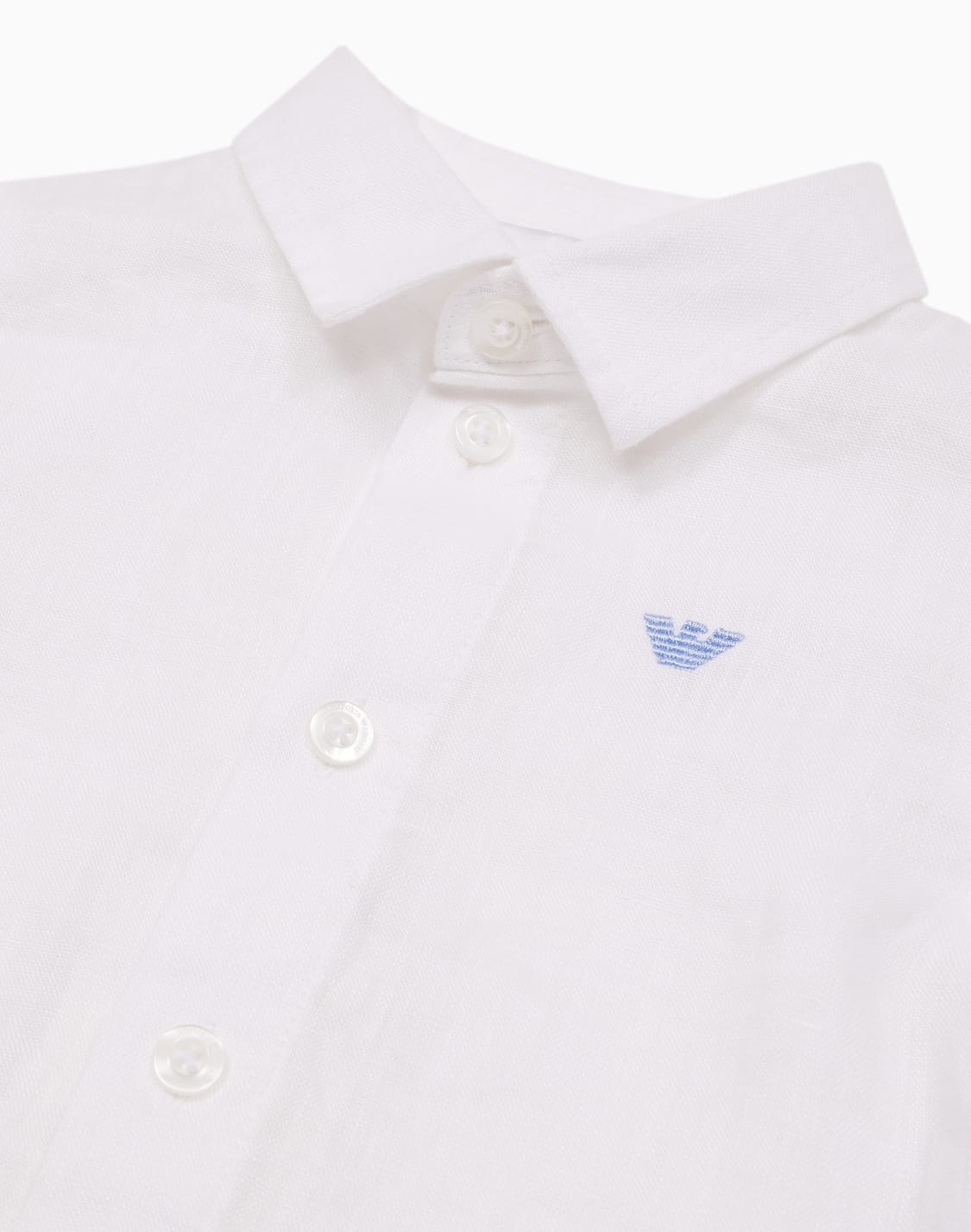 camisa-de-lino-con-bordado-de-guila-blanco--emporio-armani