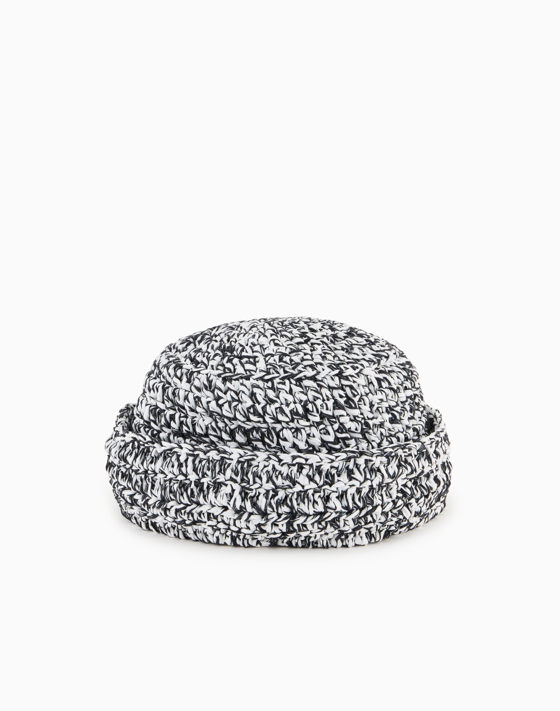 bonnet-en-viscose-lin-et-coton-tress-bicolore--giorgio-armani