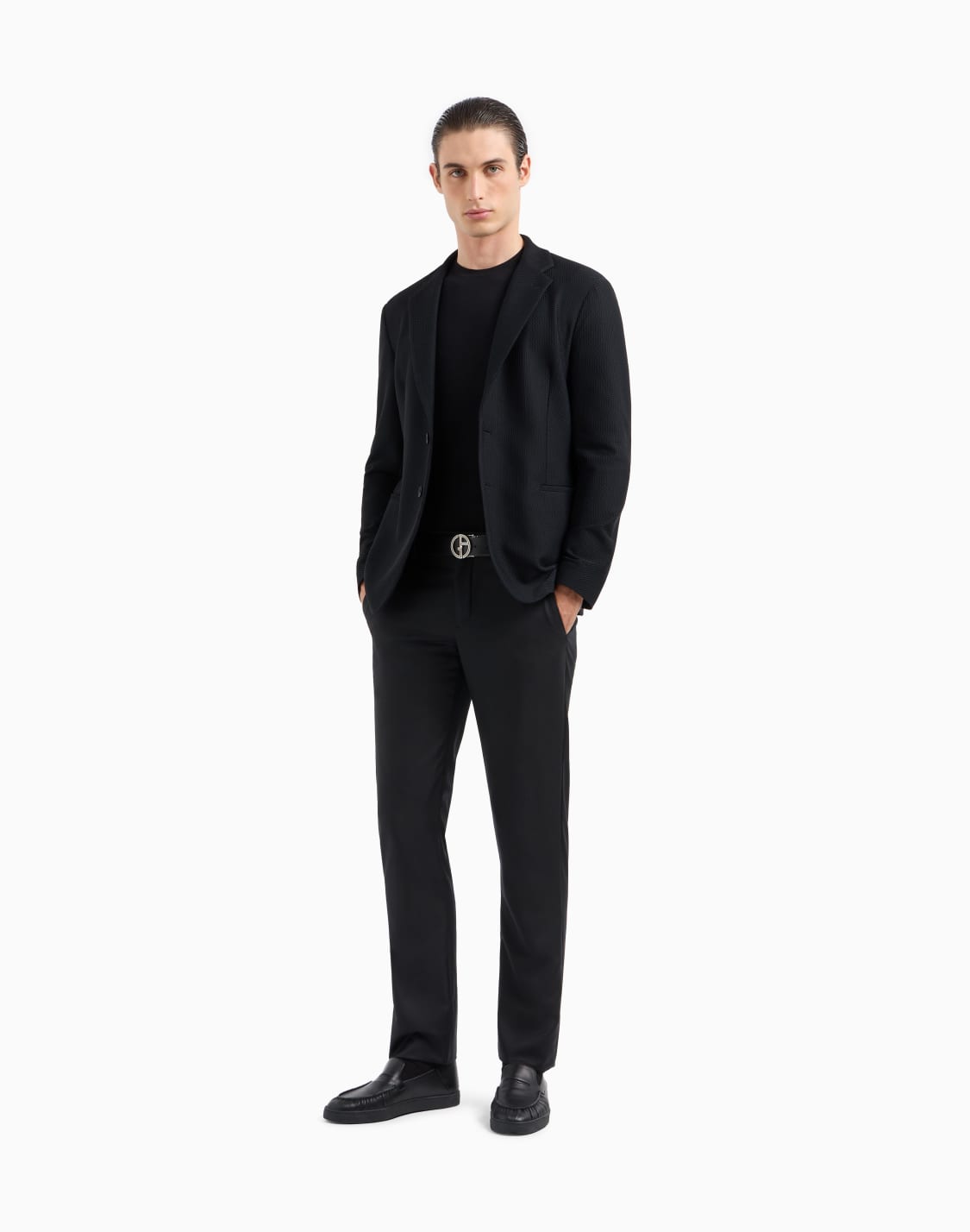 chaqueta-de-abotonadura-sencilla-de-gofr-tcnico-negro--giorgio-armani