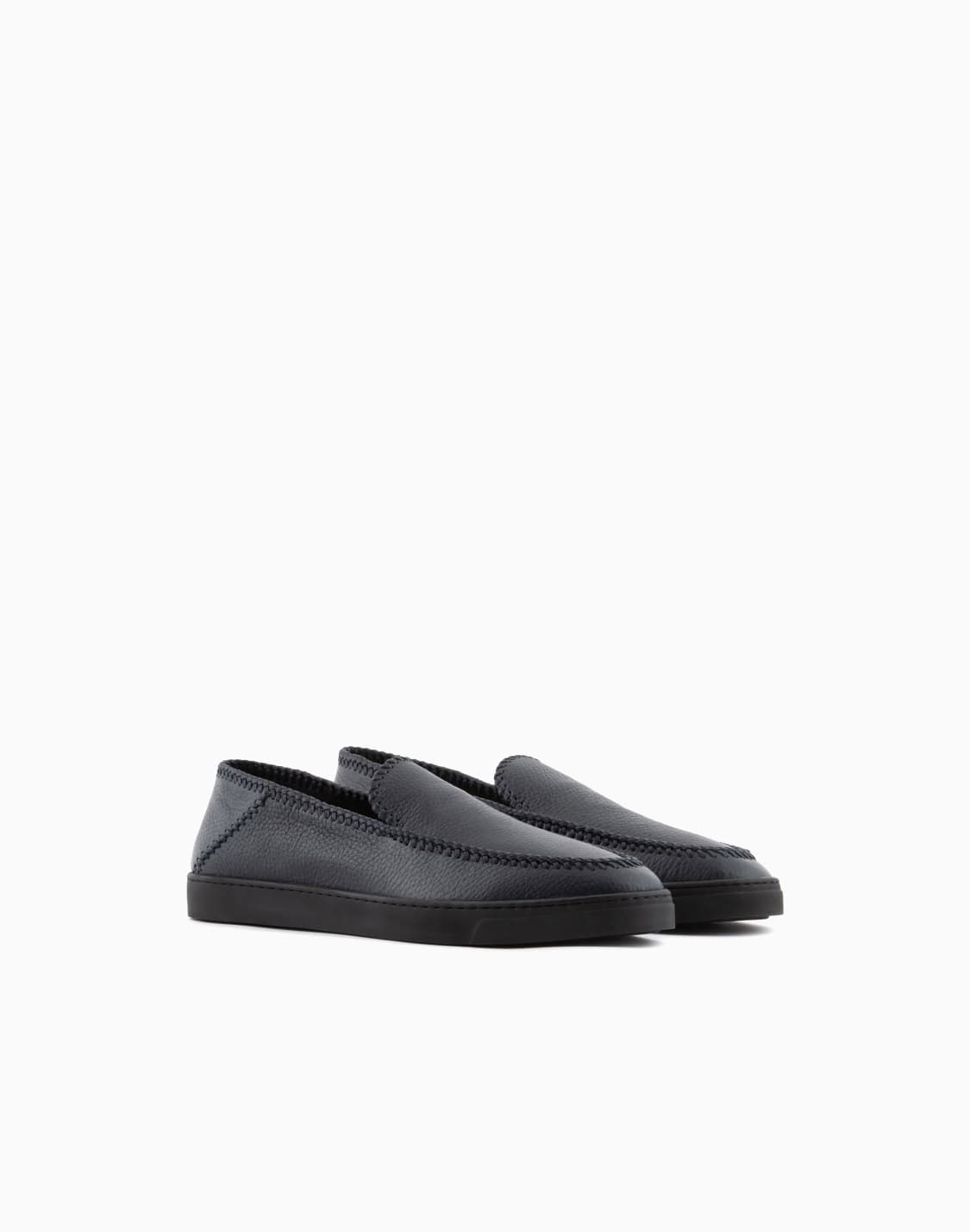 galleria-3-deerskin-slip-ons-with-threading-navy-blue--giorgio-armani