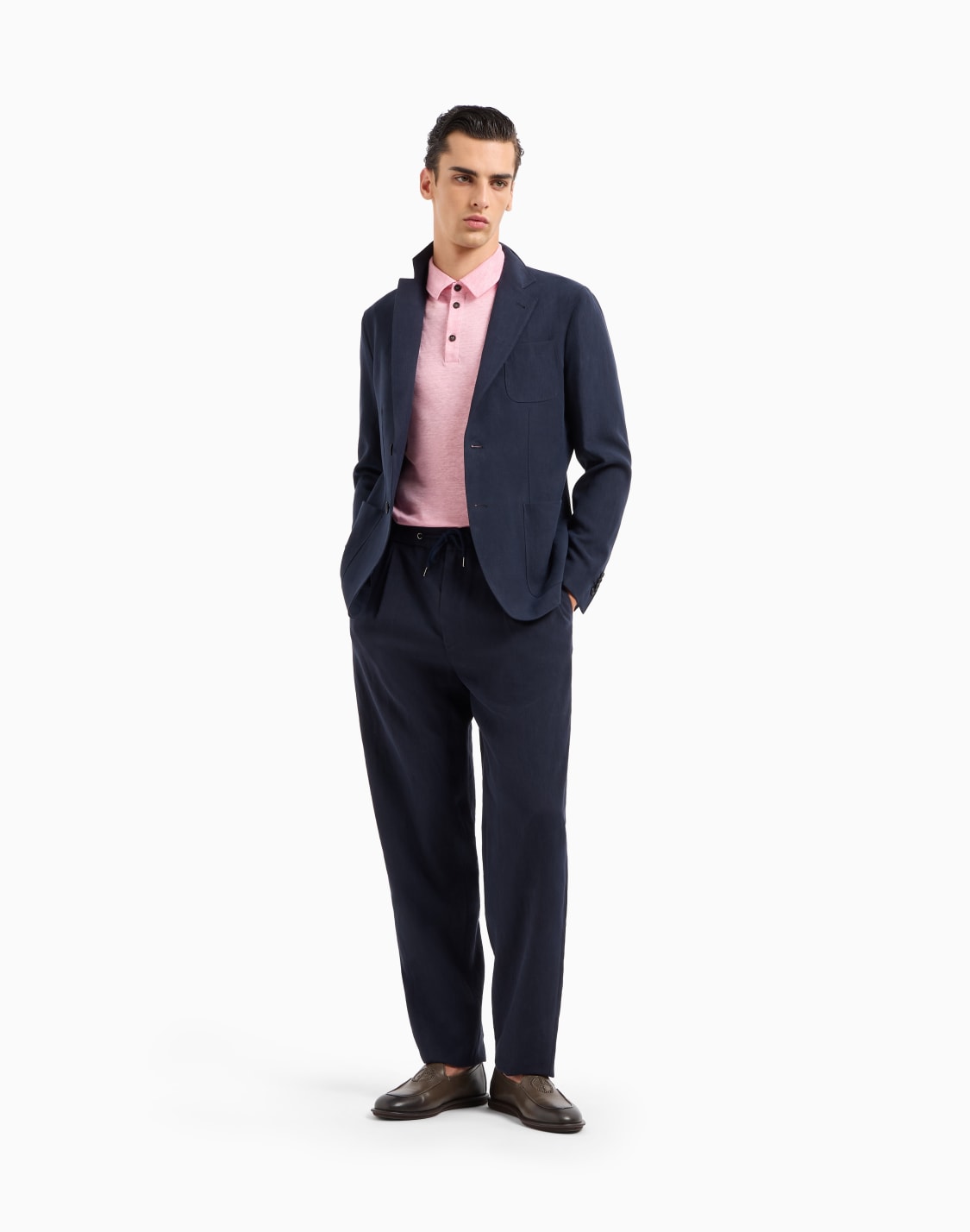 pantaloni-a-una-pince-in-tela-di-puro-lino-blu--giorgio-armani