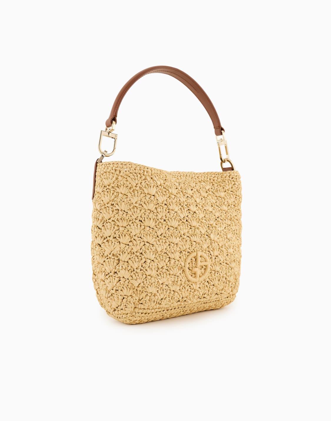 borsa-a-spalla-piccola-in-rafia-punto-ventaglio-e-pelle-beige--giorgio-armani