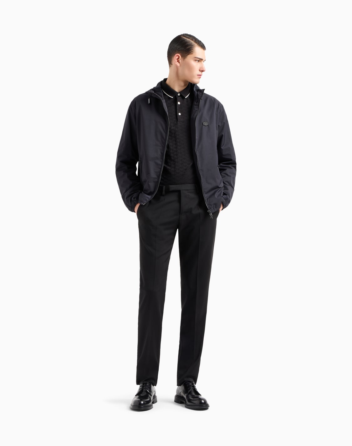 mercerised-jersey-polo-shirt-with-all-over-jacquard-eagle-black--emporio-armani