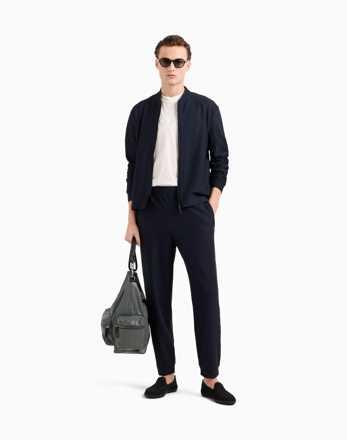 ブルゾン-テクニカルワッフル-ネイビブル--giorgio-armani