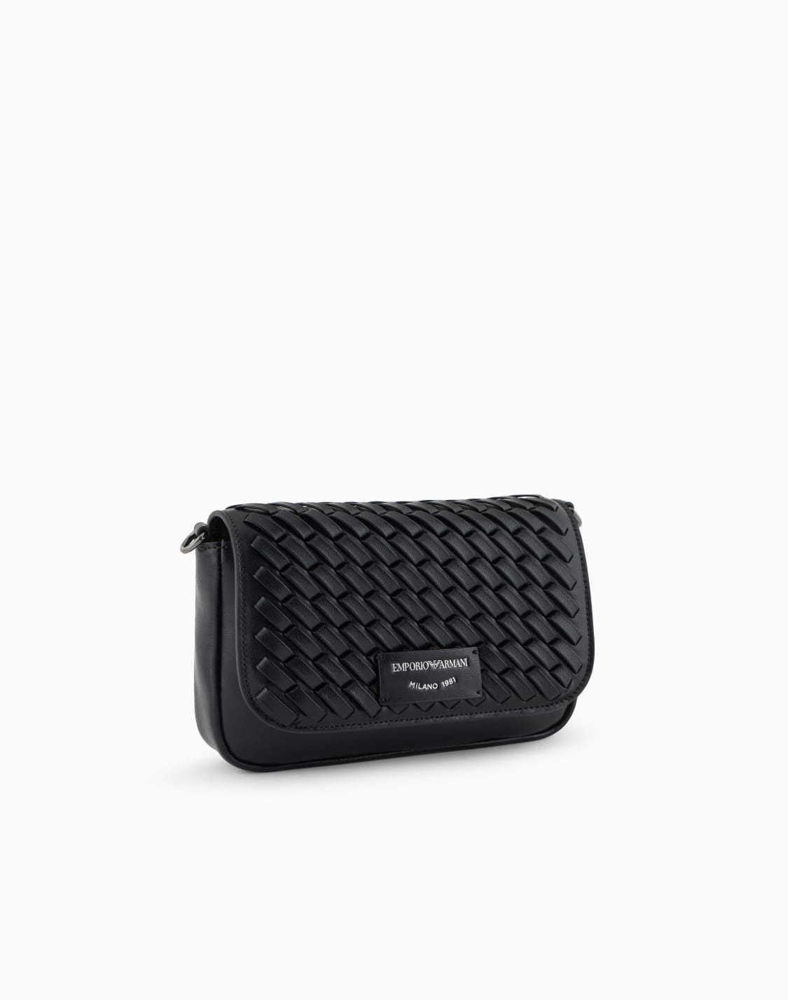 minibolso-de-piel-trenzada-con-bandolera-de-cadena-negro--emporio-armani