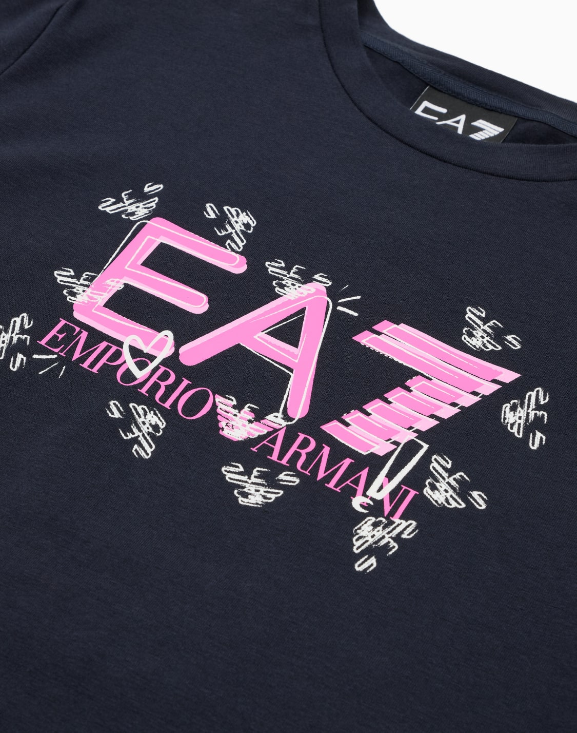 logo-series-girl-stretch-cotton-t-shirt-navy-blue--ea7
