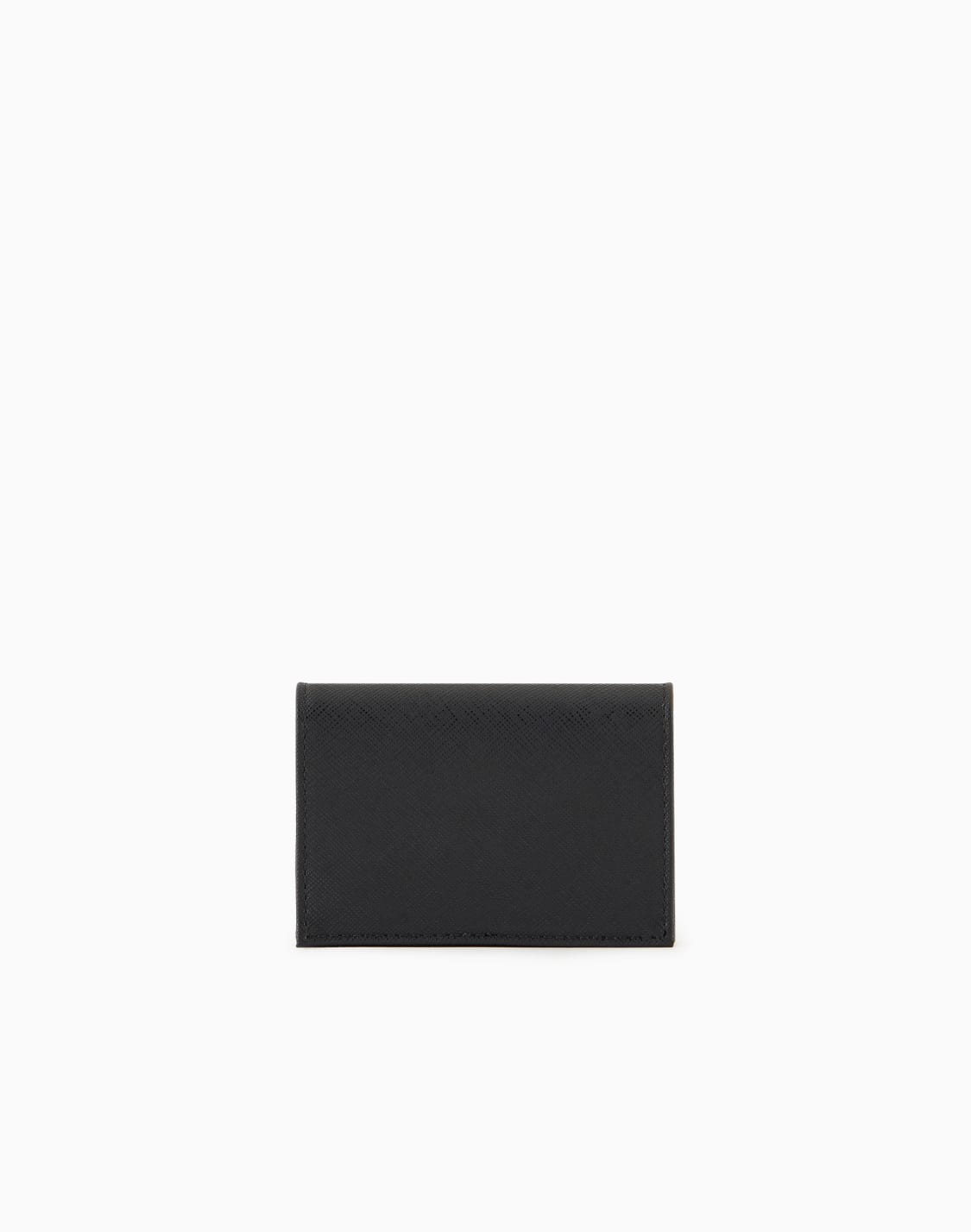 asv-regenerated-saffiano-leather-card-holder-with-flap-and-eagle-plate-black--emporio-armani